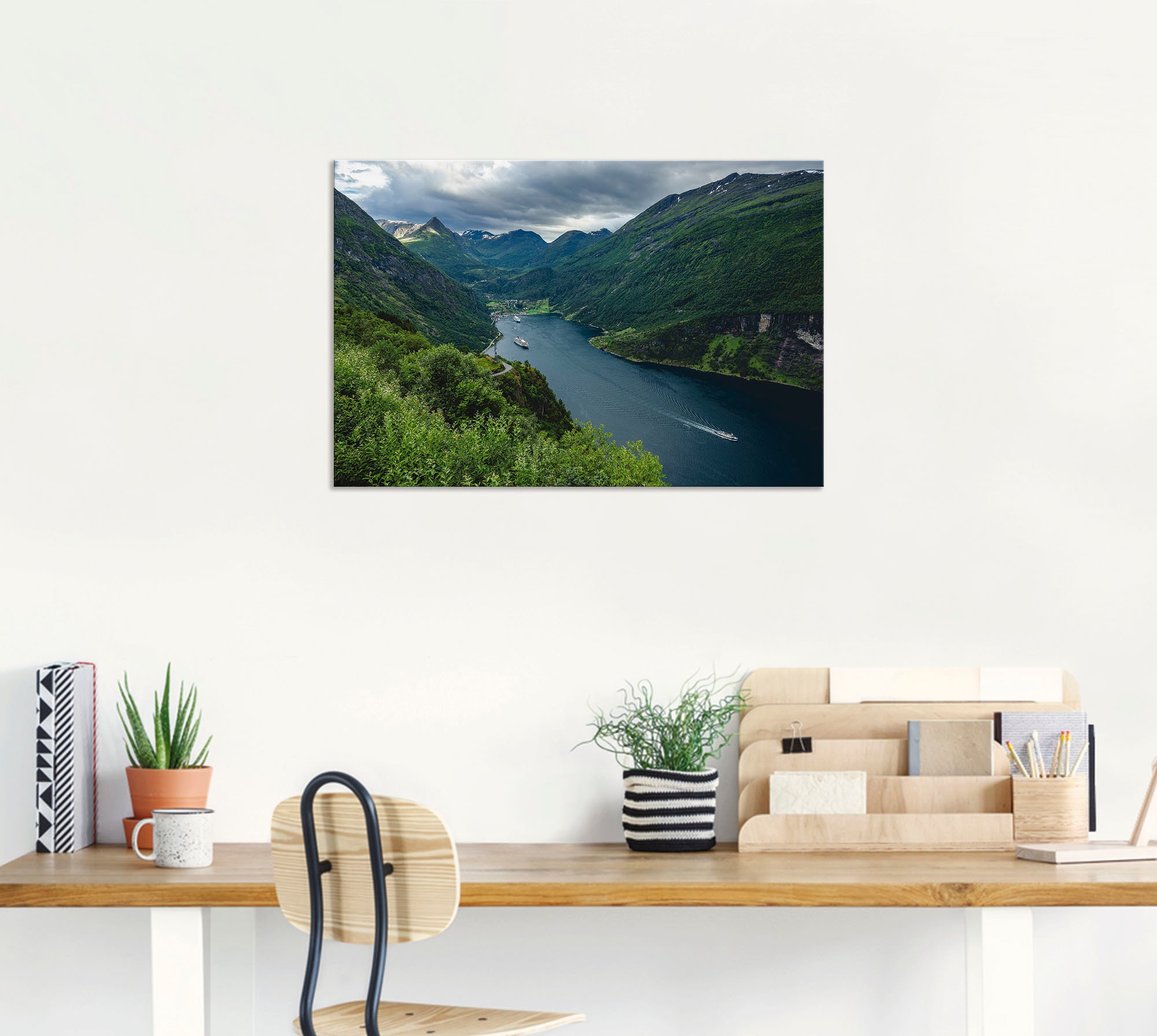 Artland Wandbild »Blick auf den Geirangerfjord Norwegen« Küste 1 Stk. tlg. als Alubild, Leinwandbild in verschied. Größen