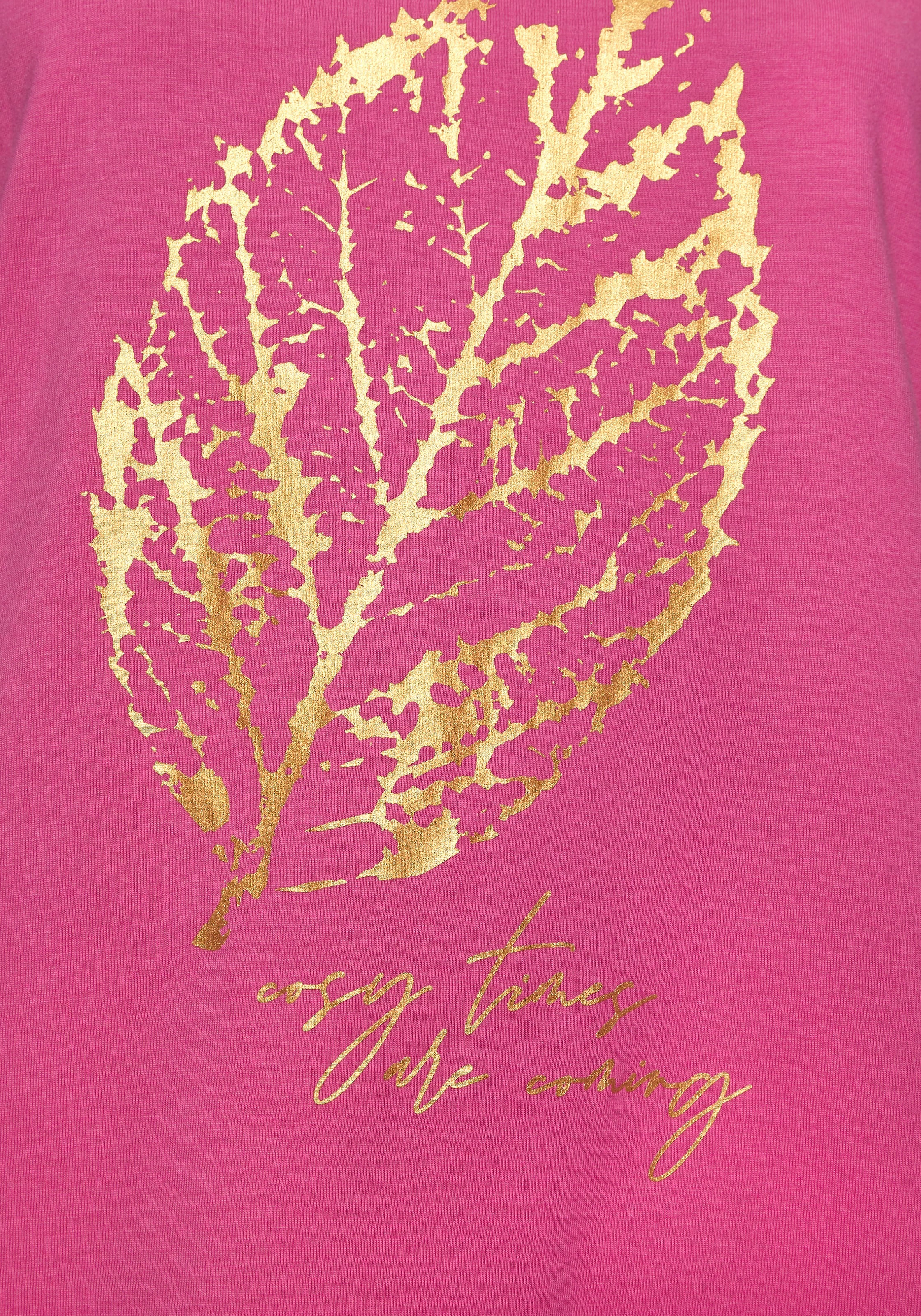 LASCANA Pyjamaoberteil, mit Folienprint