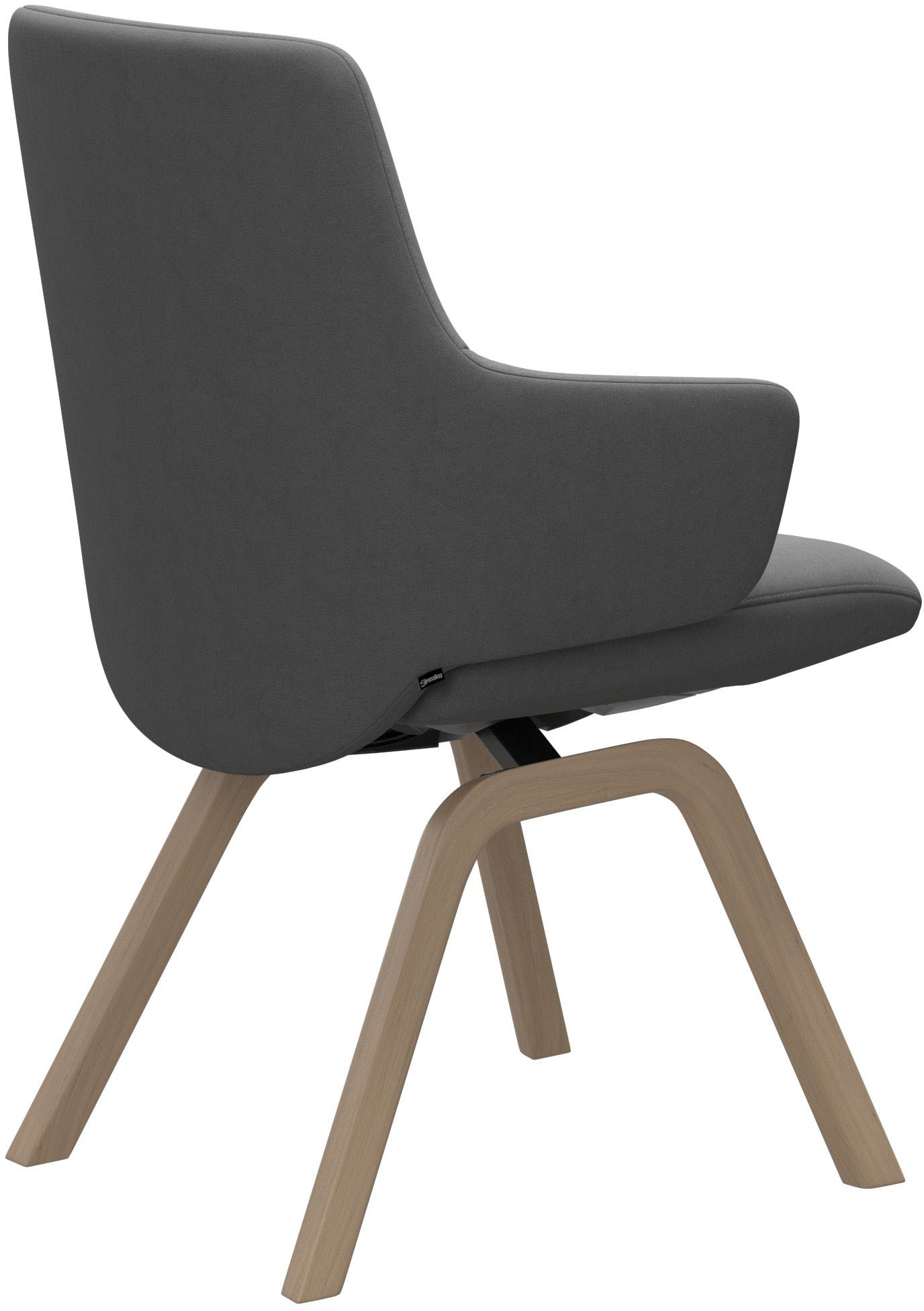 Stressless® Polsterstuhl »Laurel«, Microfaser DINAMICA, Low Back mit Armlehne, Größe L, mit schräggestellten Beinen in Schwarz