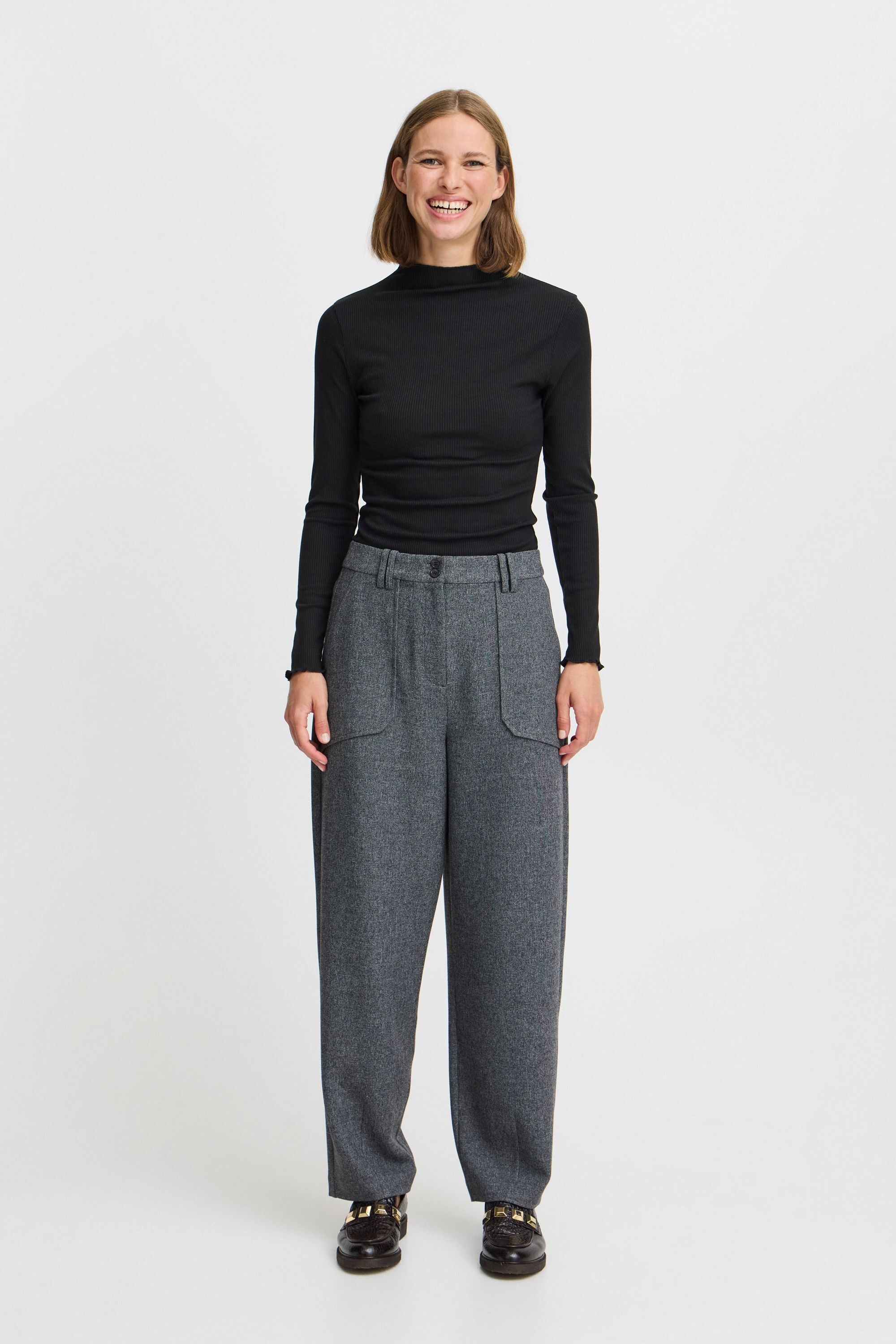 b.young Sweatshirt »Shirttop BYPAPILONE HIGH NECK TSHIRT -«