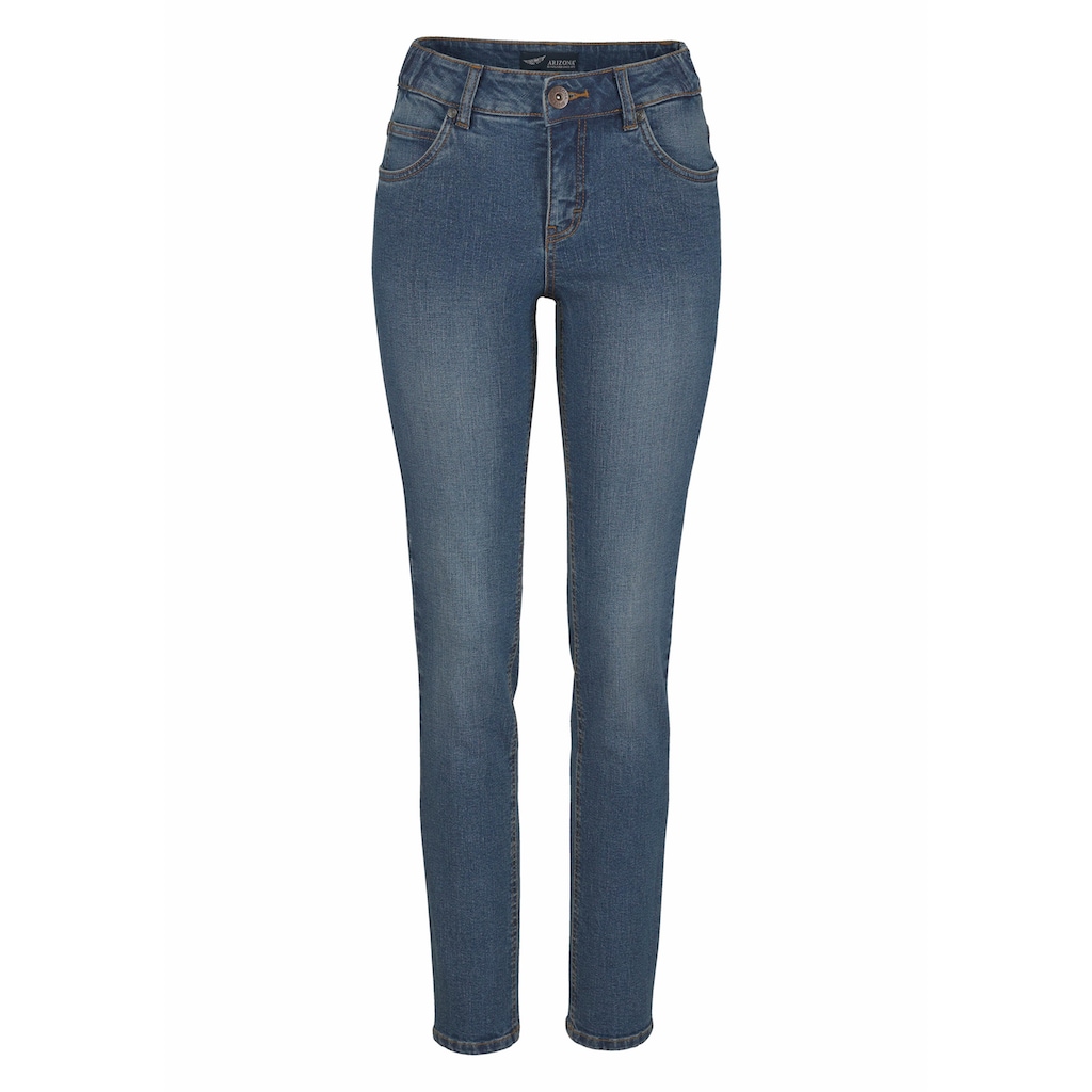 Arizona Slim-fit-Jeans »Svenja - Bund mit seitlichem Gummizugeinsatz«, High Waist