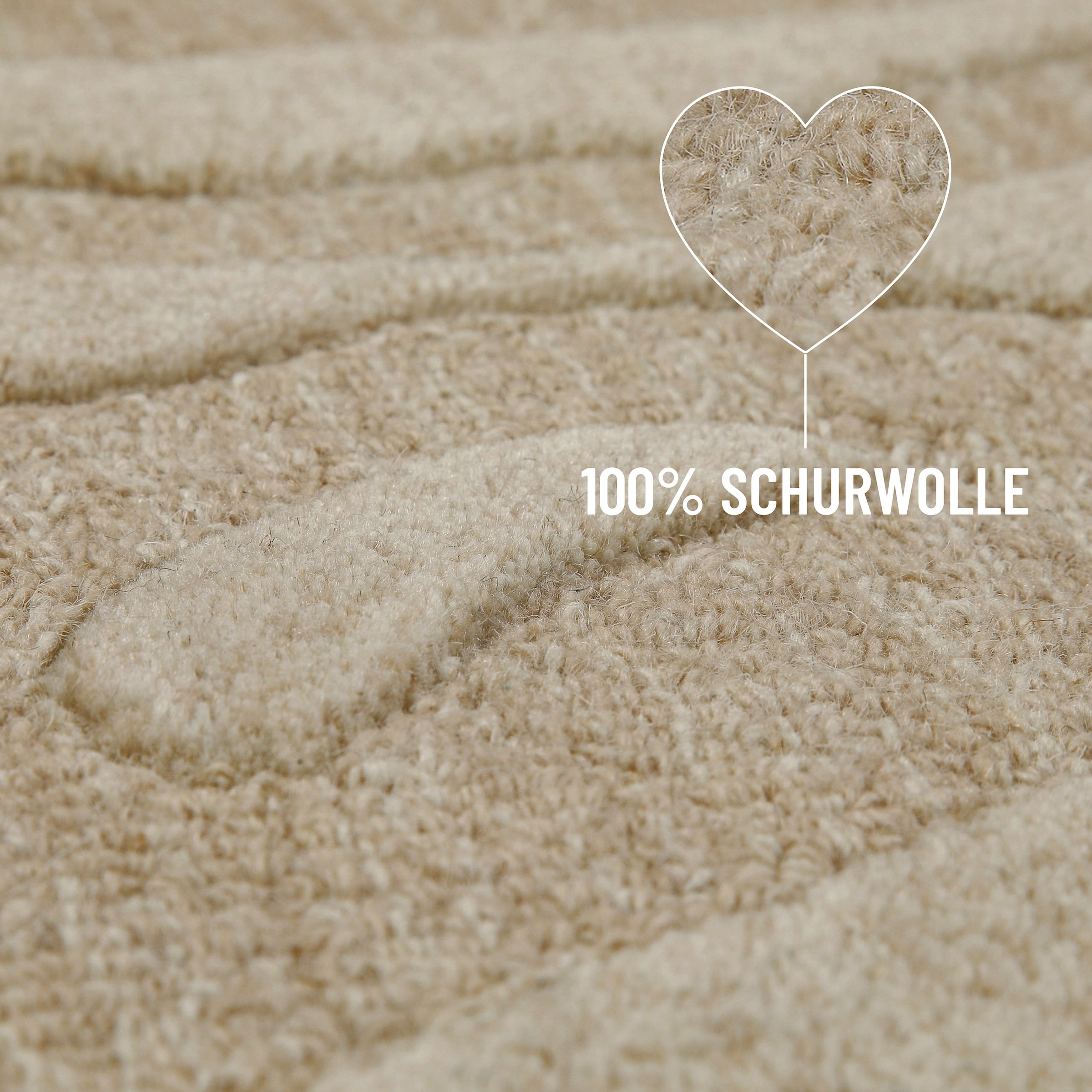 Wecon home Teppich »Lior« rechteckig 10 mm Höhe Wollteppich, abstrakt, hochwertig, handgetuftet, robust, modern