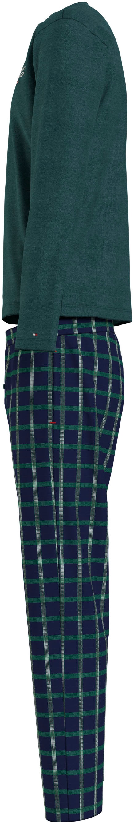 FLANNEL PJ OTTO Underwear mit bei Hilfiger auf SELF der Tommy Brust »LS Schlafanzug Markenlabel FABRIC SET WB«,