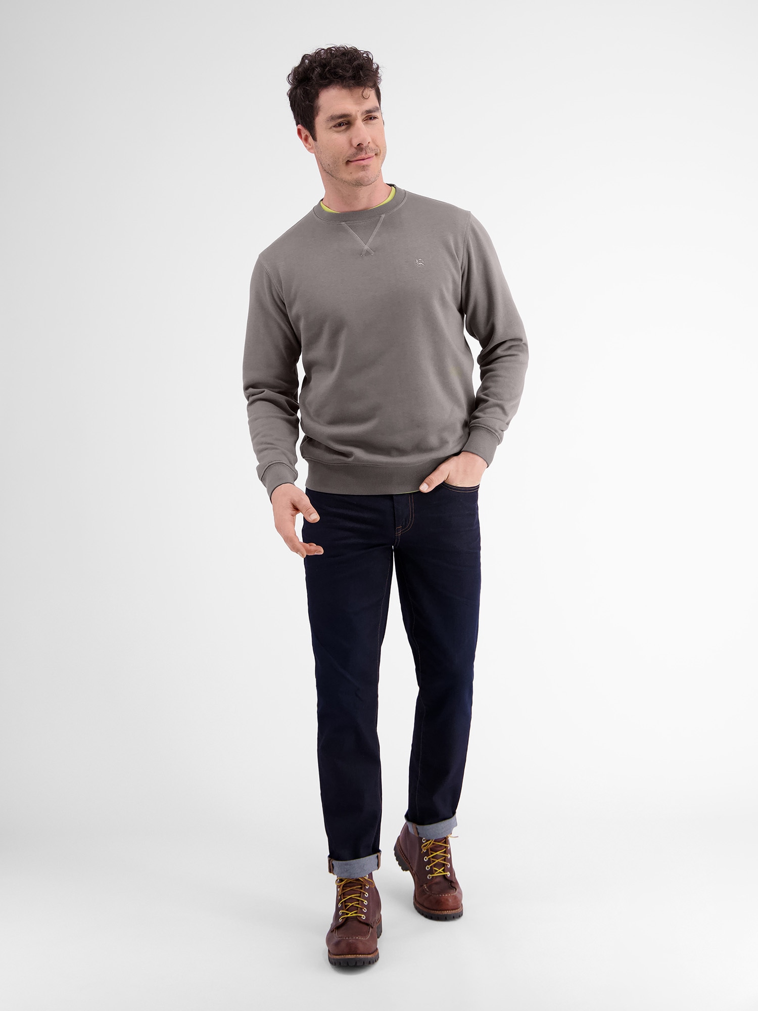 LERROS Sweatshirt »LERROS Leichter Sweater in Strukturqualität«