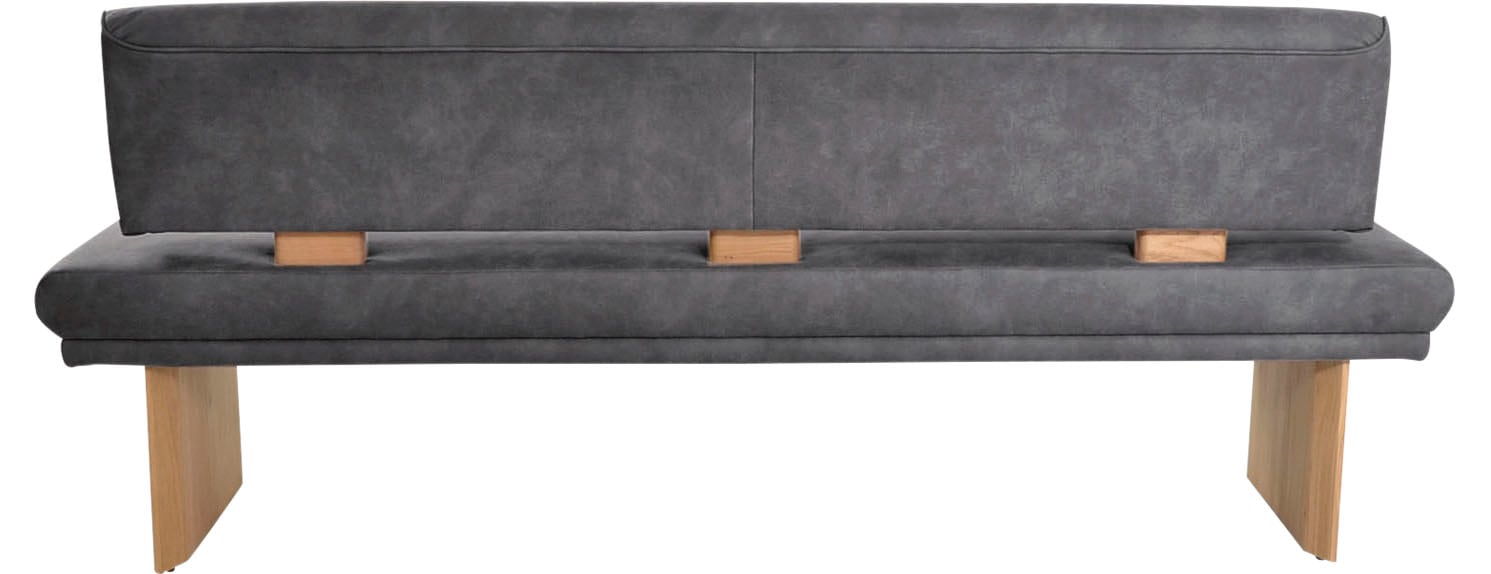 K+W Komfort & Wohnen Polsterbank »Longbeach« 1 Stk. tlg. Spitzkissenoptik im Sitz, wahlweise in der Breite 204cm oder 224cm