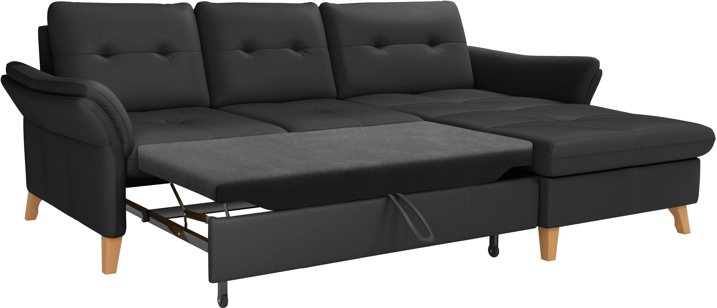 sit&more Ecksofa »Göteborg«, Sitztiefenverstellung und Federkern, wahlweise mit Bettfunktion