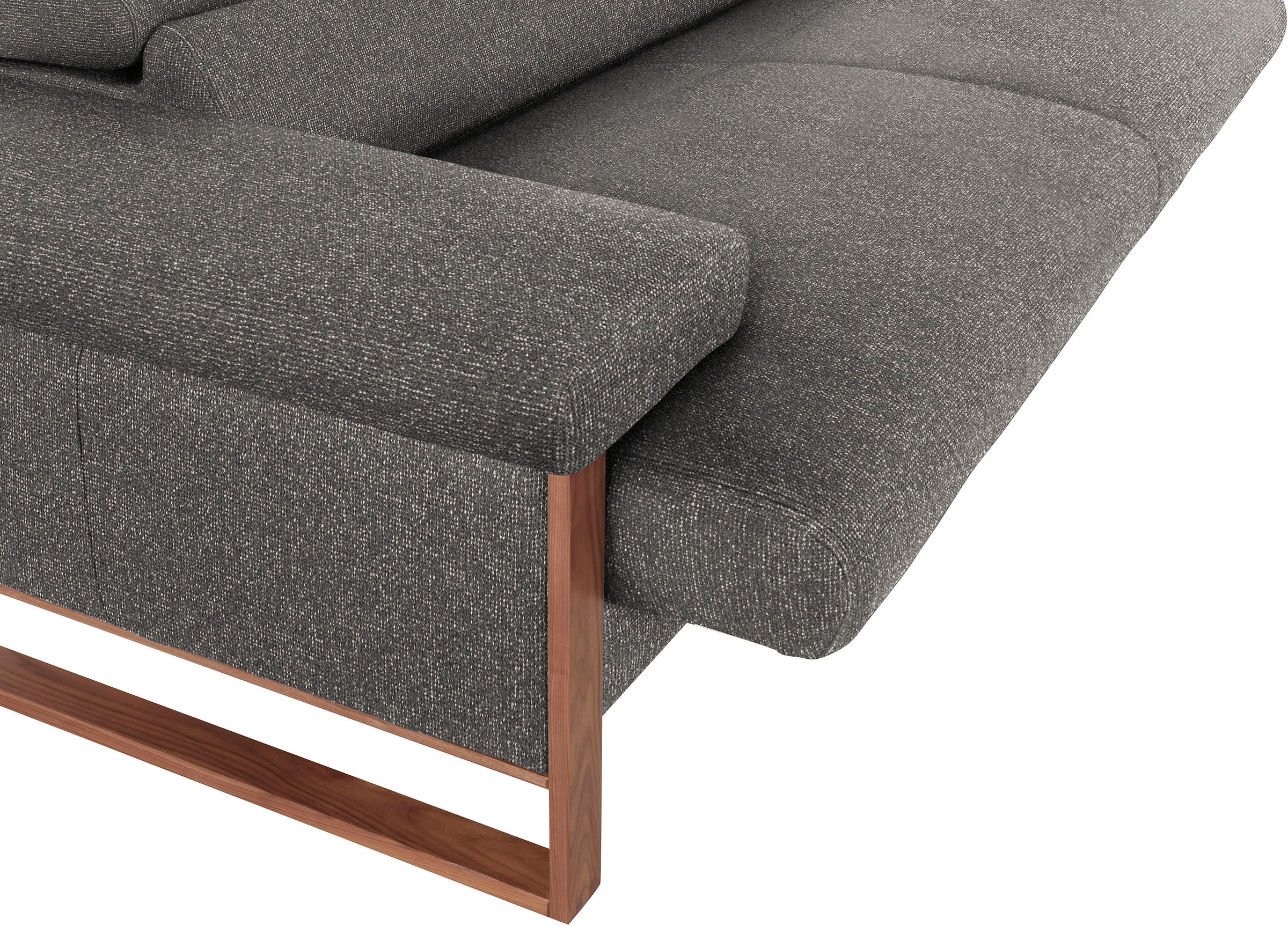 W.SCHILLIG 2,5-Sitzer »finn«, German Design Award 2016, Fußgestell Nussbaum natur, Breite 230 cm