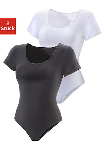 T-Shirt-Body, (2er-Pack), aus elastischer Baumwoll-Qualität