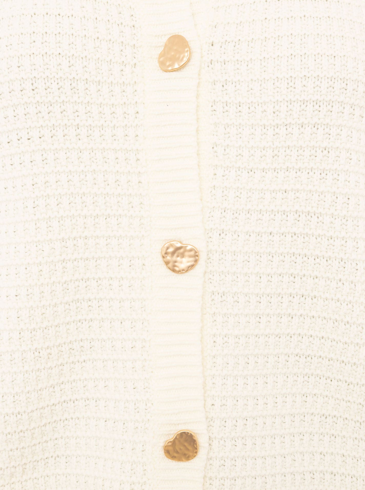 Zwillingsherz Strickjacke »"Herz Knopf"« mit Lockstrickmuster und Herzknöpfen in goldfarben