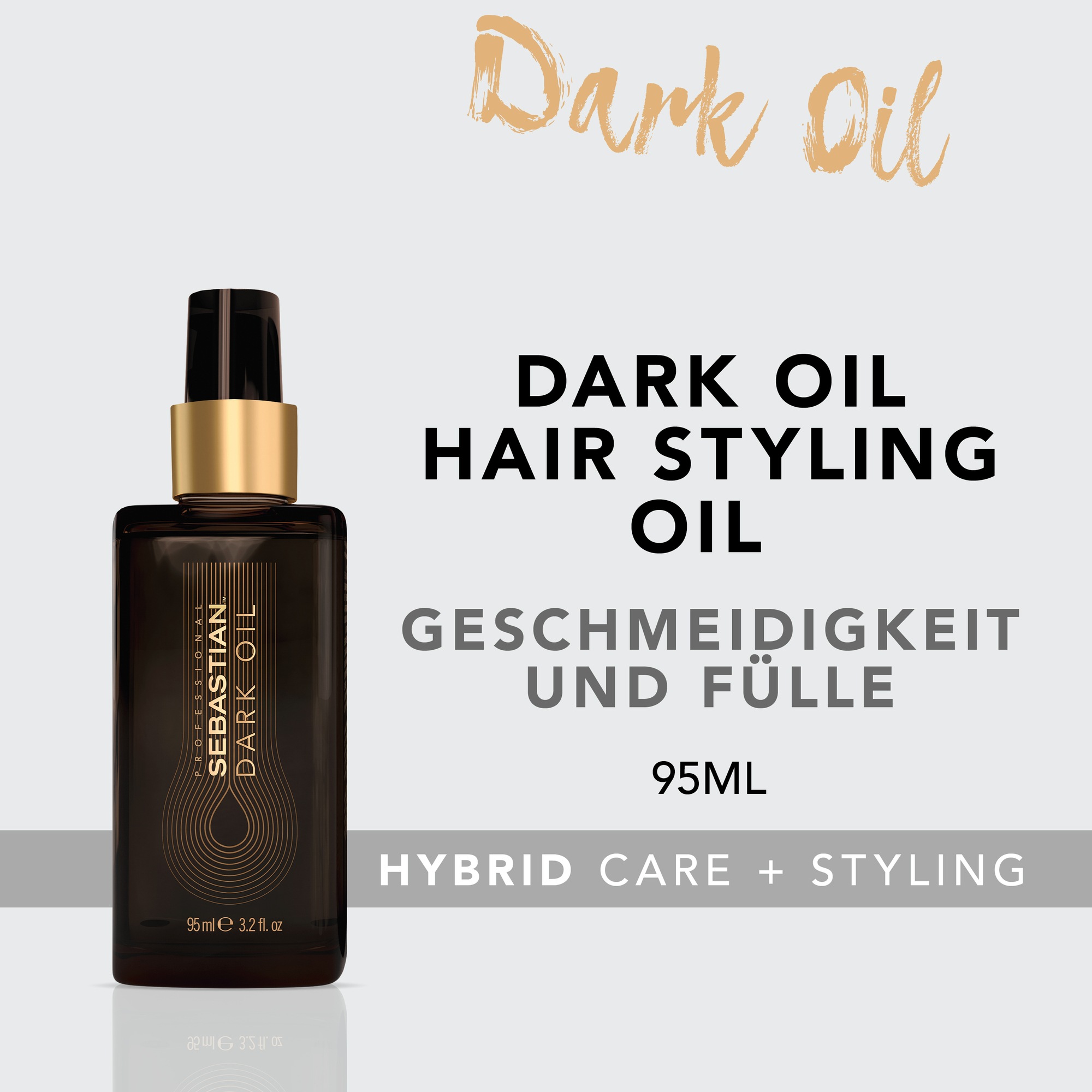 Sebastian Professional Haaröl »DARK OIL SCHWERELOSES STYLING-ÖL« leichte Pflege, reichhaltige Öle, sorgt für geschmeidiges Haar