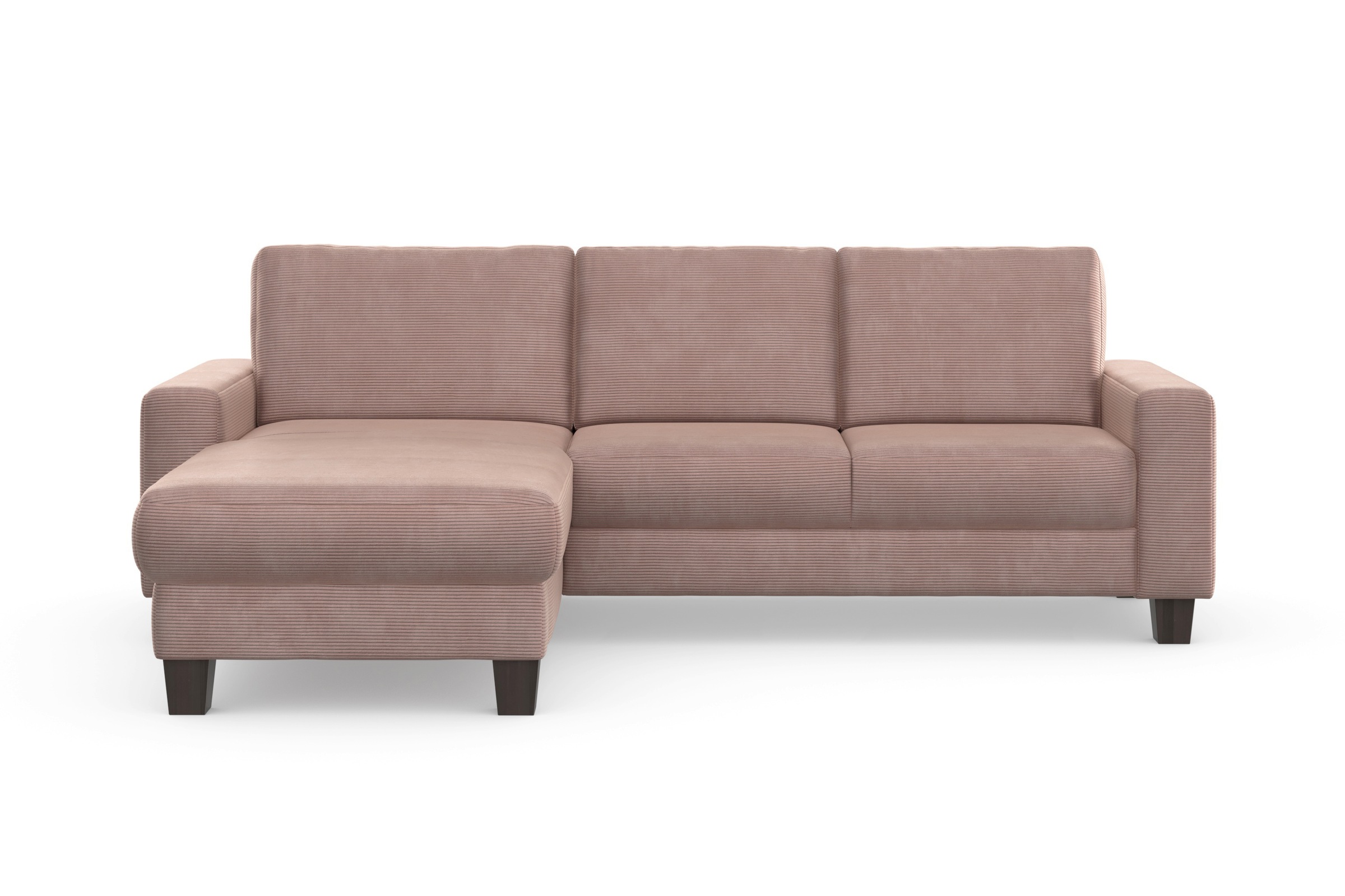 Home affaire Ecksofa »Summer L-Form«, mit Recamiere, mit oder ohne Bettfunktion und Bettkasten, Cord-Bezug