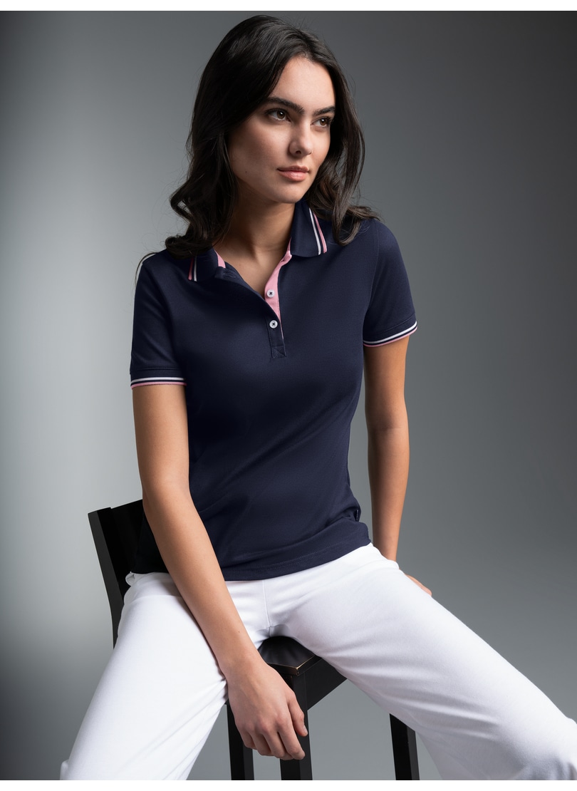 Trigema Poloshirt »TRIGEMA Polo Shirt in Kontrastfarbigen Akzenten« 1