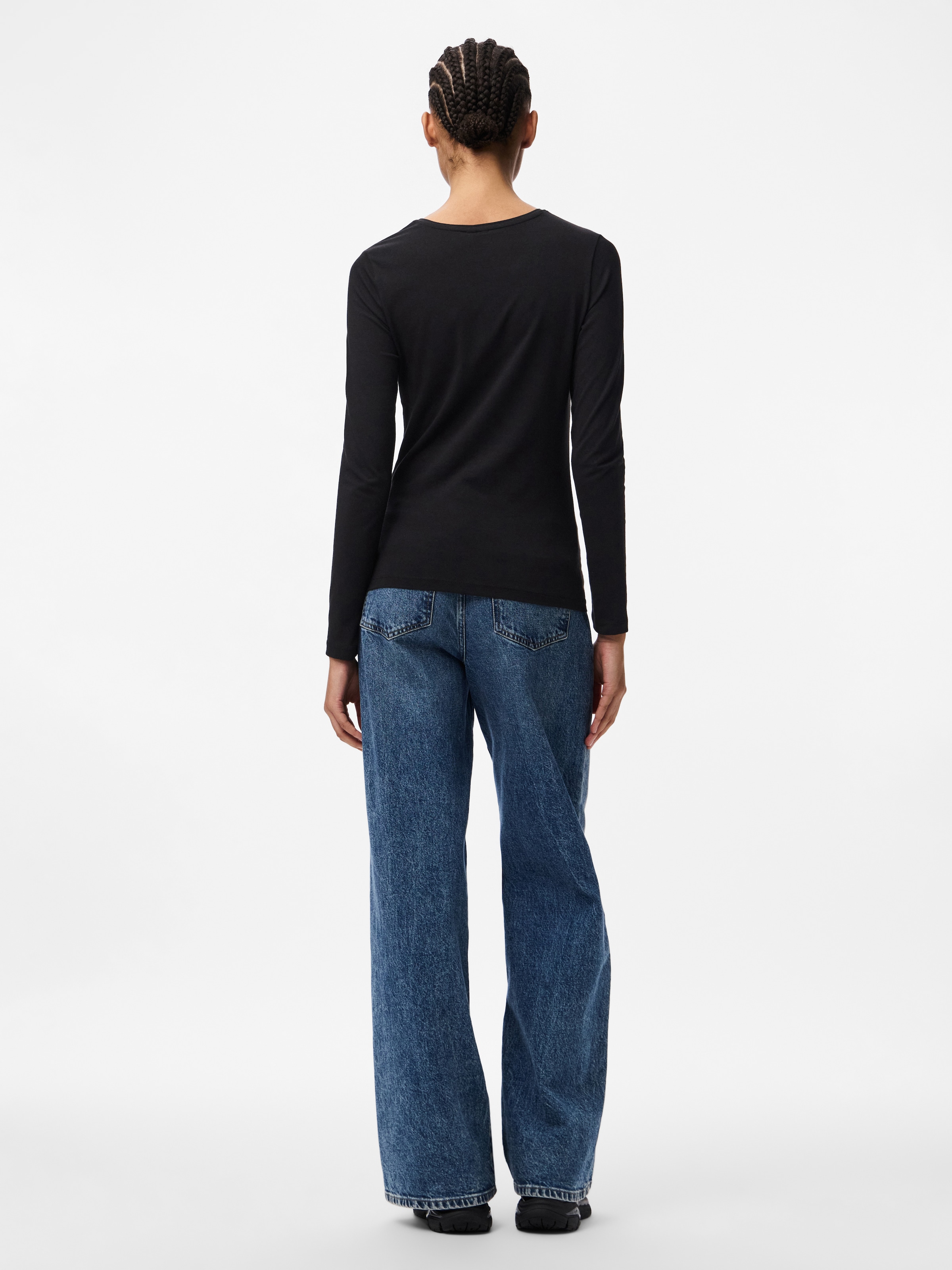 pieces Langarmshirt »PCSIRENE LS TEE JRS NOOS« Baumwollmischung, slim fit