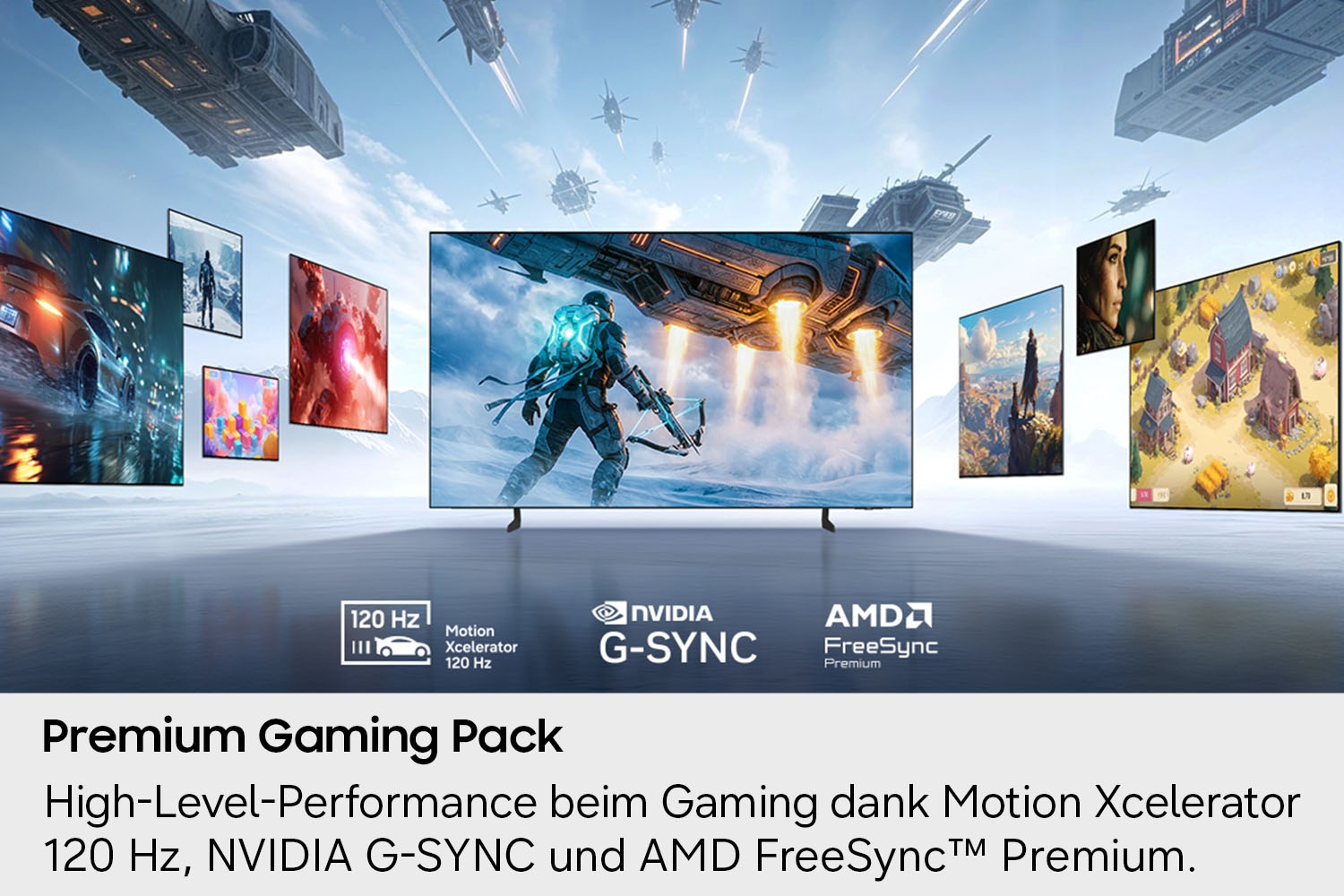 Samsung OLED-Fernseher »GQ65S85HAE« 163 cm/65 ″ Smart-TV HDR 10+ Bild, Premium Gaming Pack mit 120Hz, HDMI 2.1, Dolby Atmos