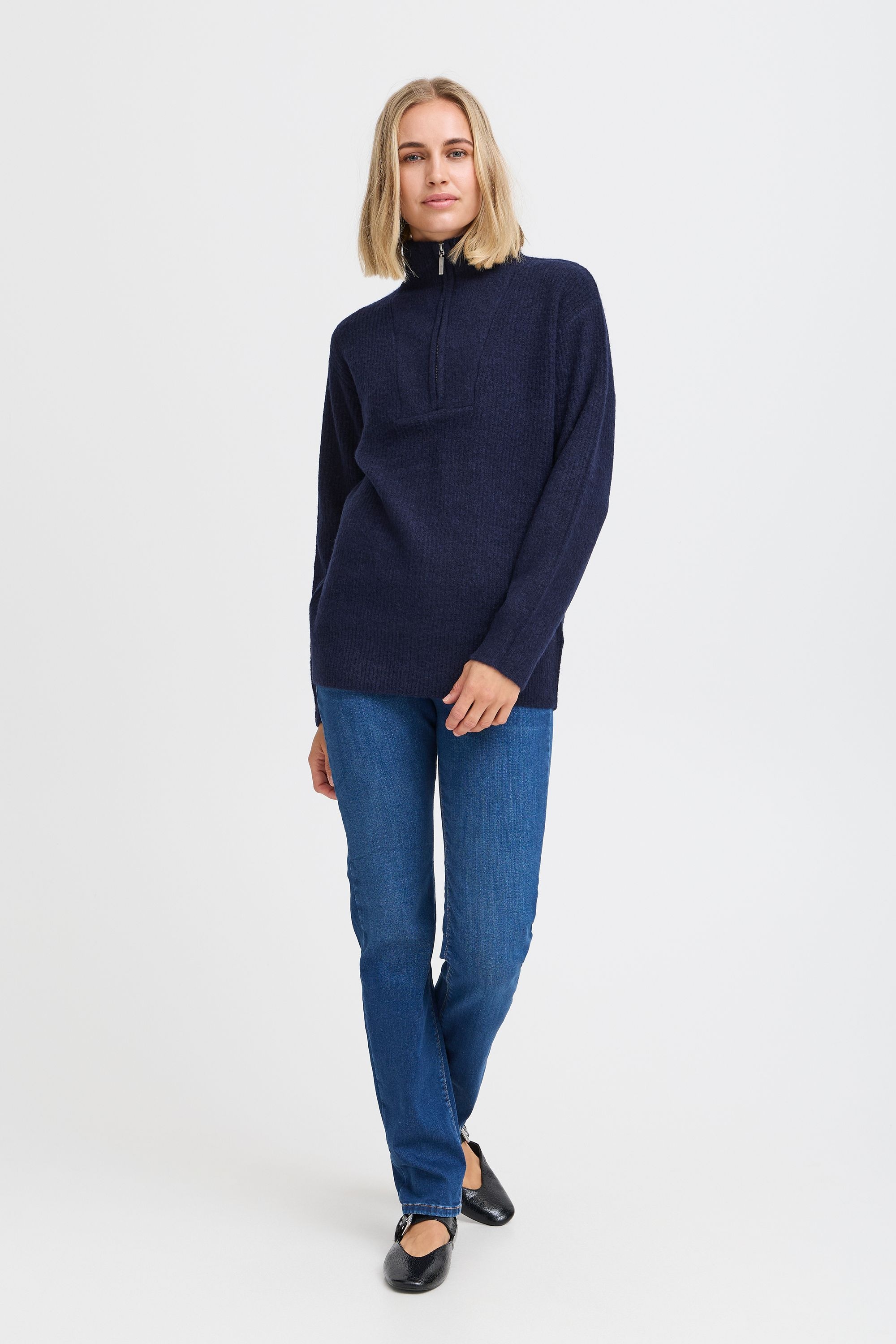 Pulz Jeans Strickfleece-Pullover »Strickpullover PZASTRA Zipper Roll Neck Pullover«
