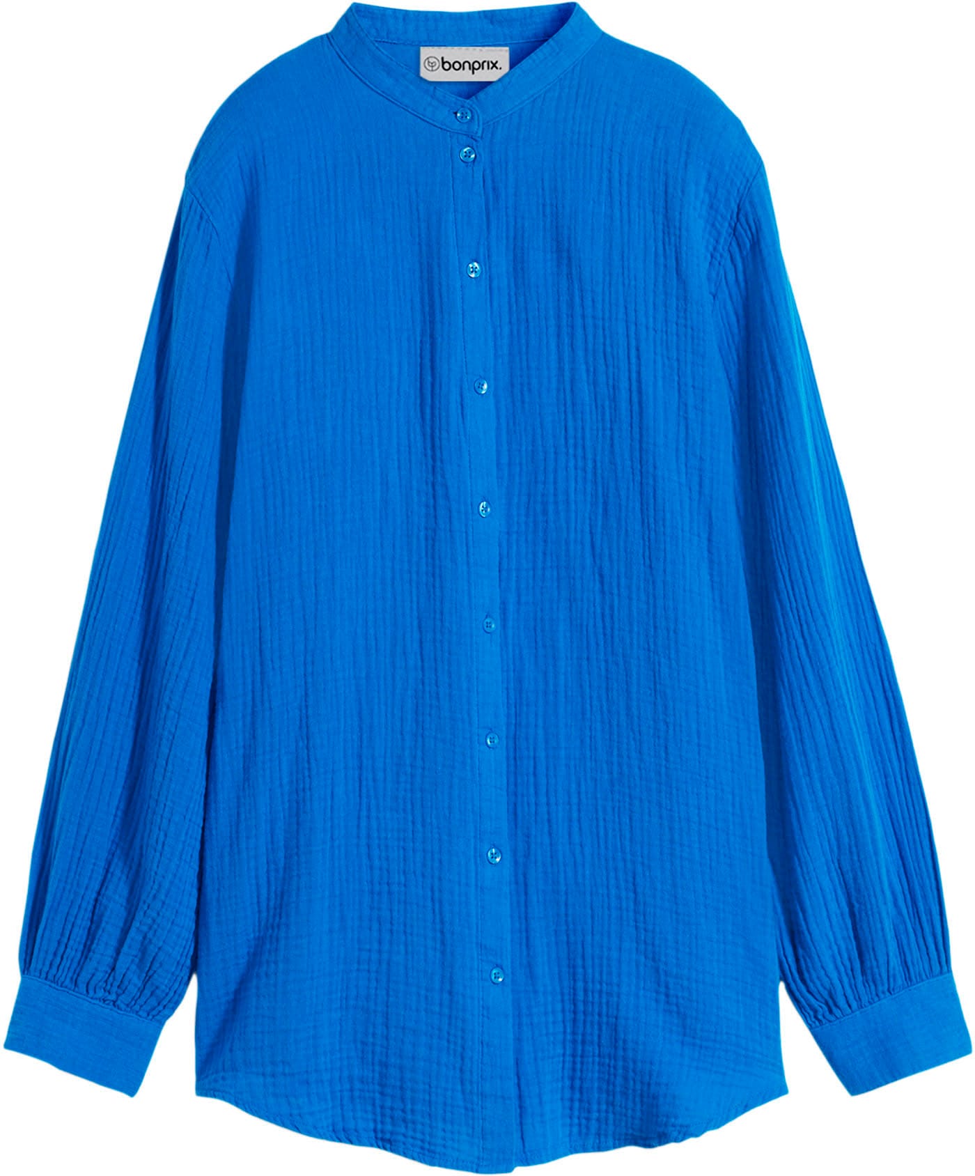 bonprix Langarmbluse »Musselin-Longbluse aus Baumwolle« Oversize-Passform, mit Seitenschlitzen, aus Musselin