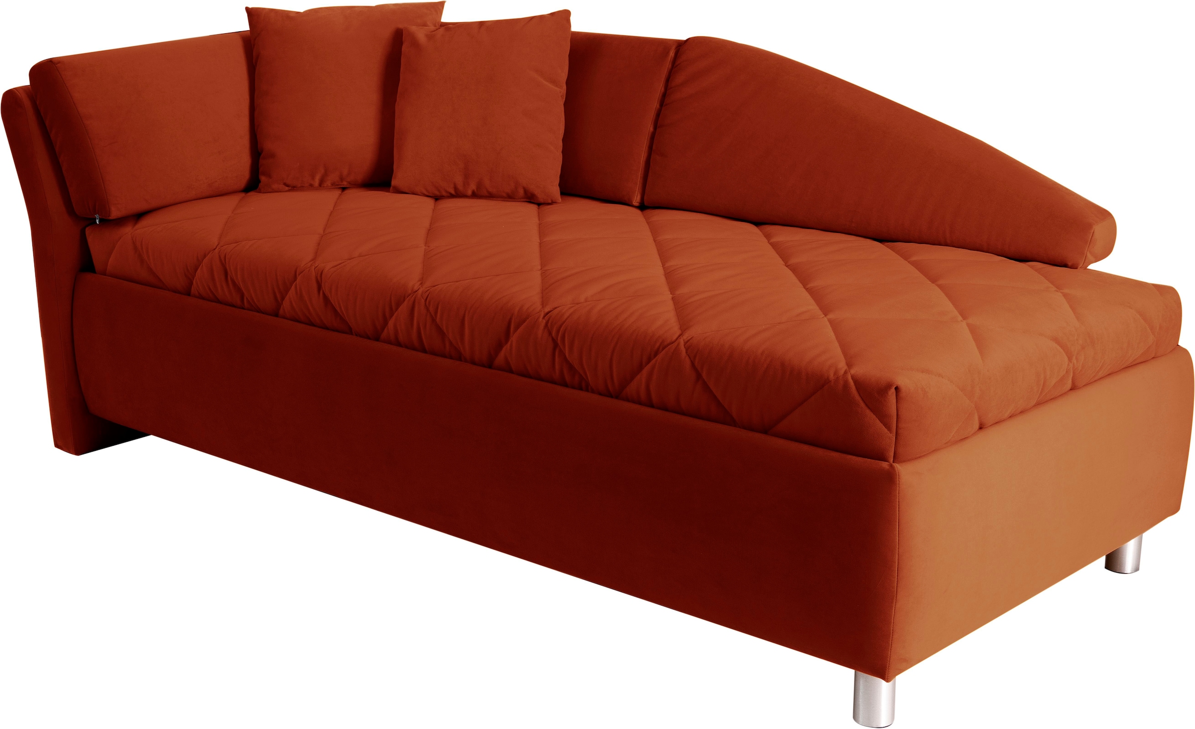 alina Schlafsofa, Bettkasten, Zierkissen-Set aus: 2 Stk. 40x40cm, 1 Stk. 30x30cm