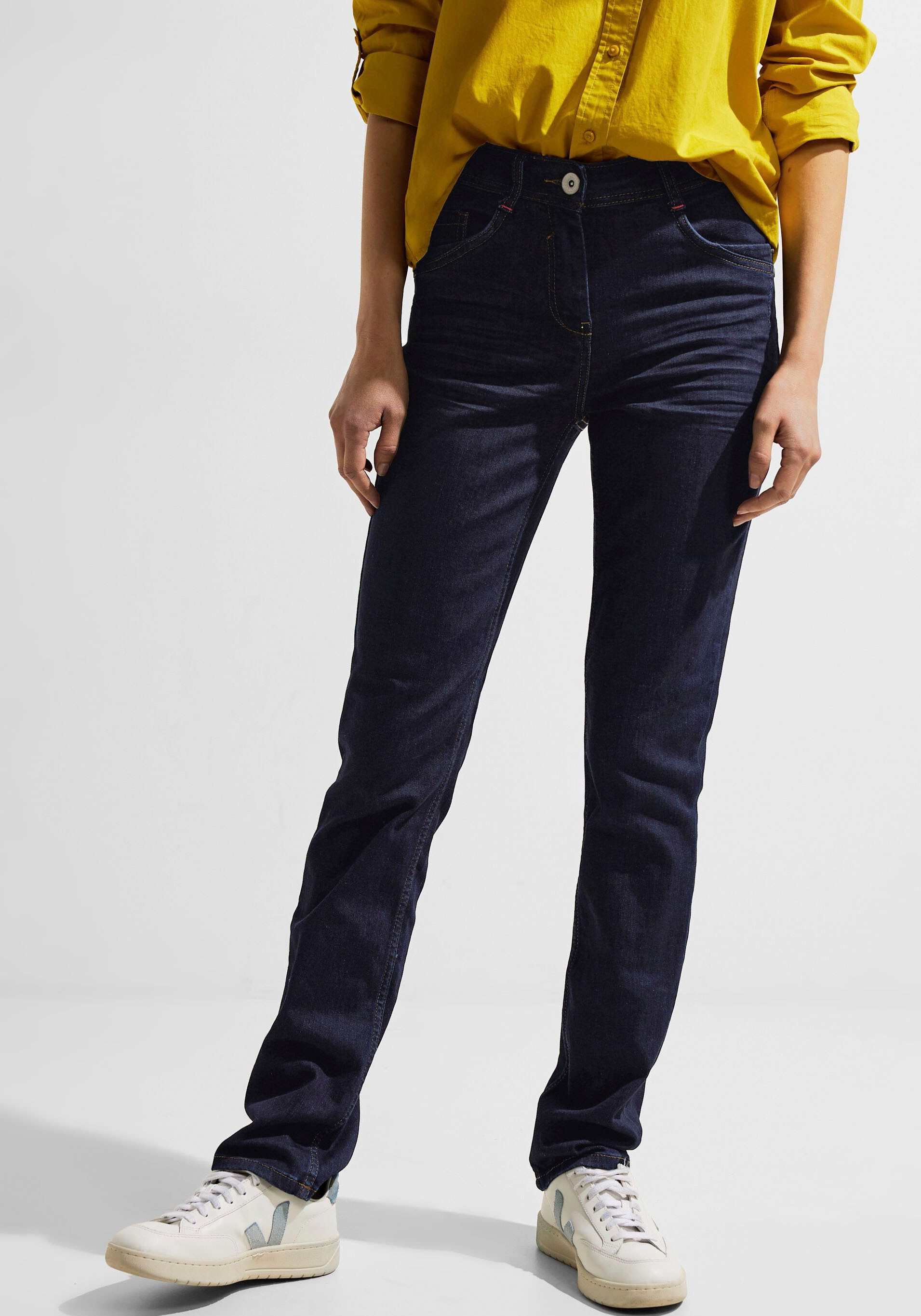 OTTO dunkelblauer bei Waschung mit online Cecil Slim-fit-Jeans,
