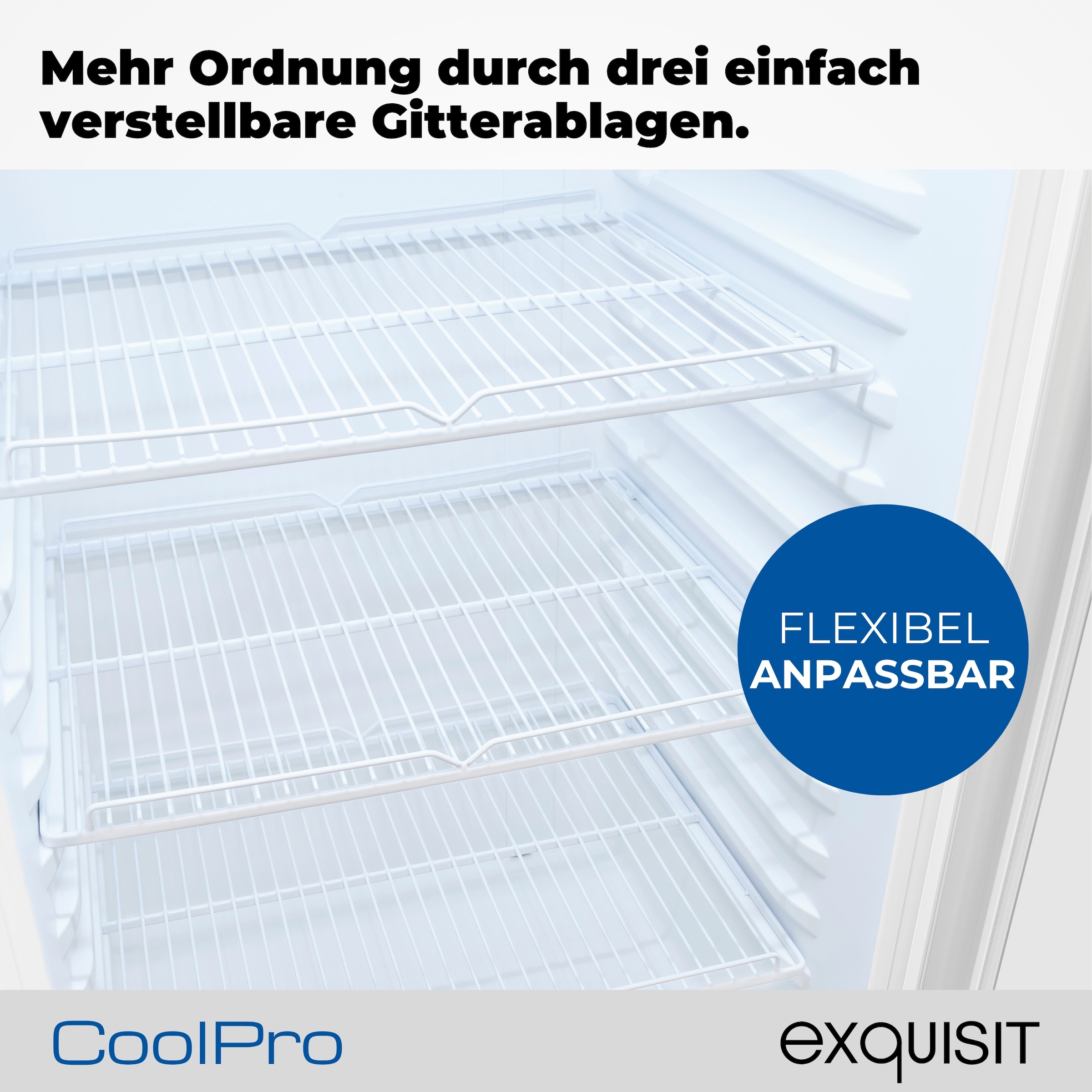 exquisit Getränkekühlschrank »GKS180-GT-431D weiss« 132,5 cm hoch 54 cm breit mit Umluftventilator für gleichmäßig gekühlte Getränke