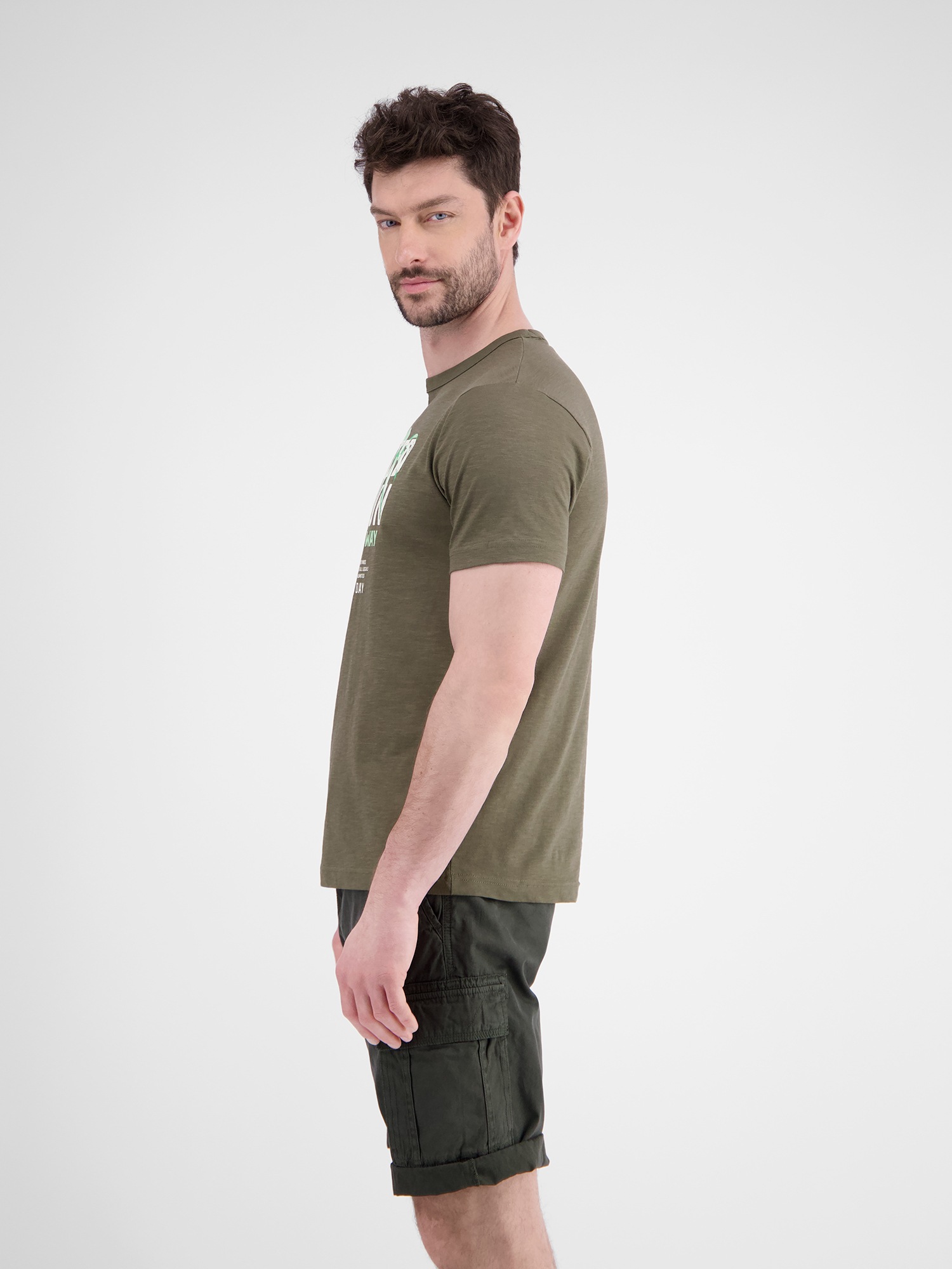 LERROS T-Shirt »LERROS Herren T-Shirt mit Brustprint«