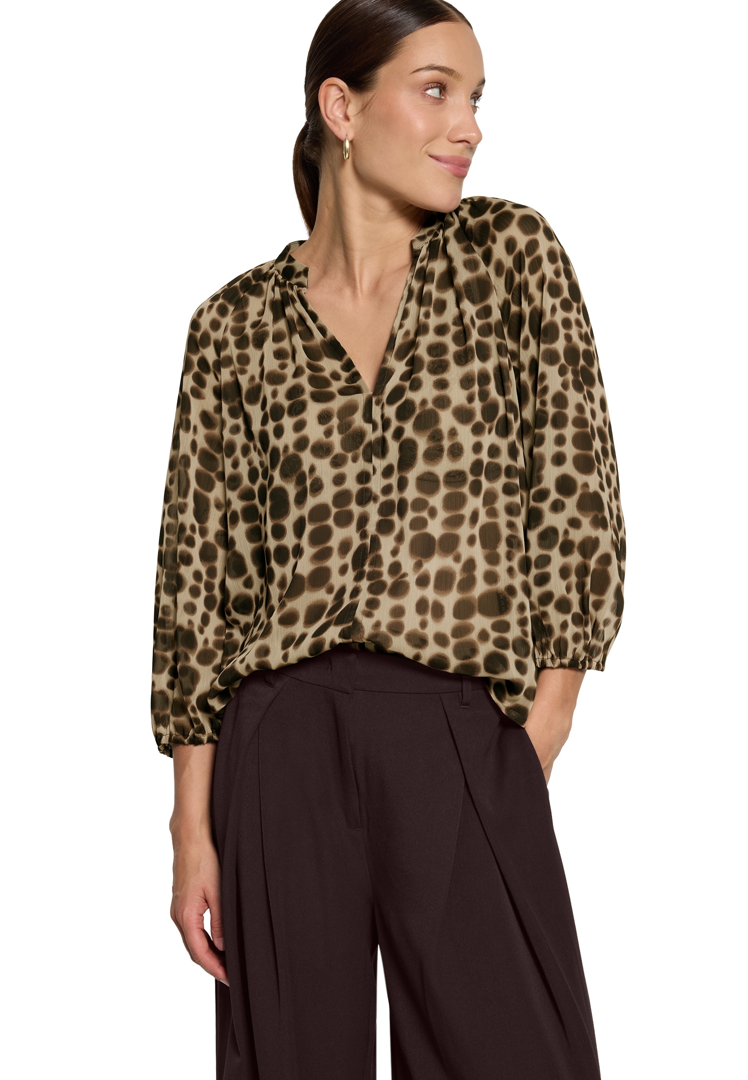 Zero Schlupfbluse »Schlupfbluse im Leo-Look«