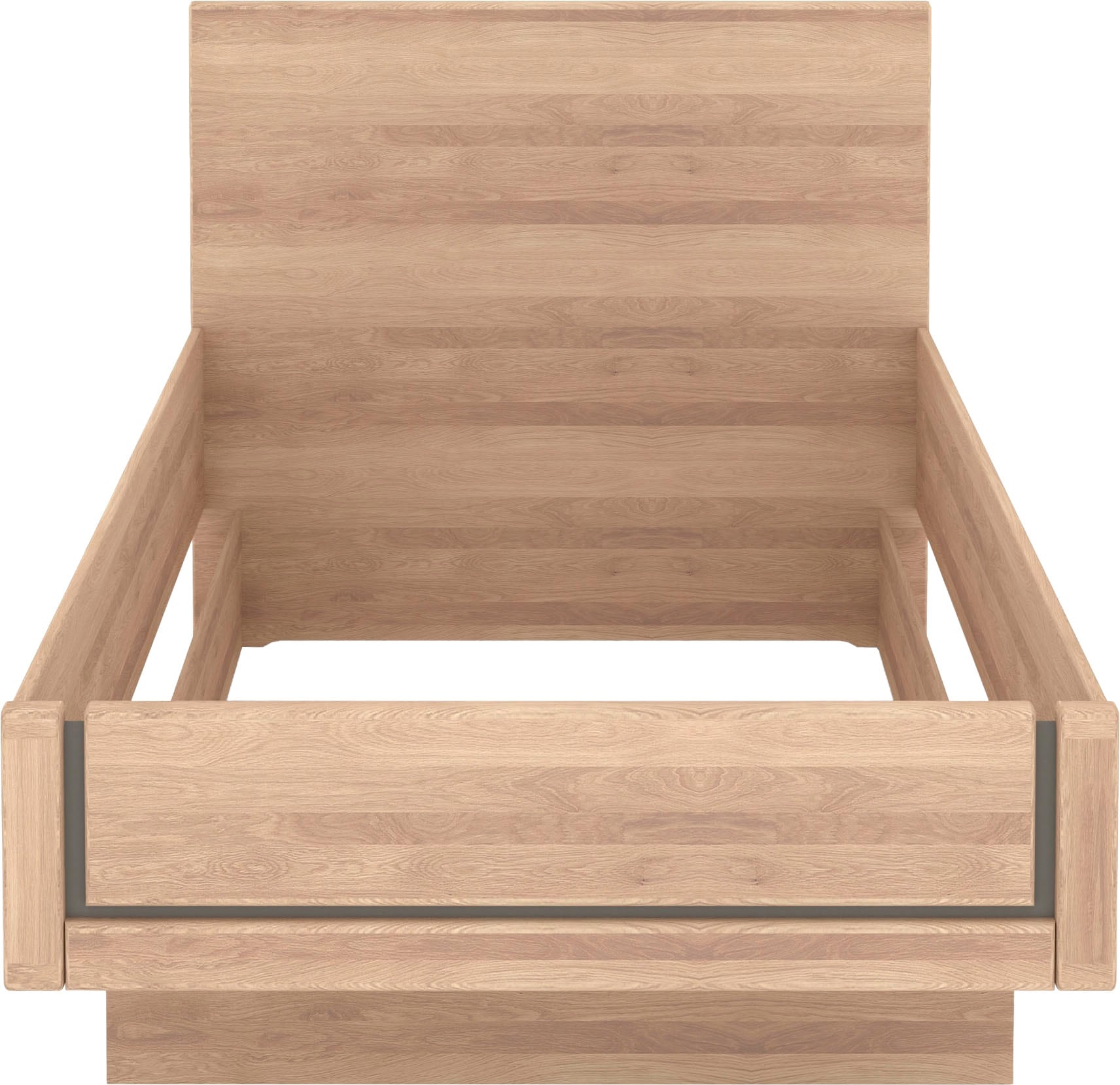 Musterring Holzbett »Sorrent, Bettgestell, Bettrahmen, teilmassiv Eiche« MADE IN GERMANY,  Eiche teilmassiv, Liegehöhenverstellung, in schwebender Optik