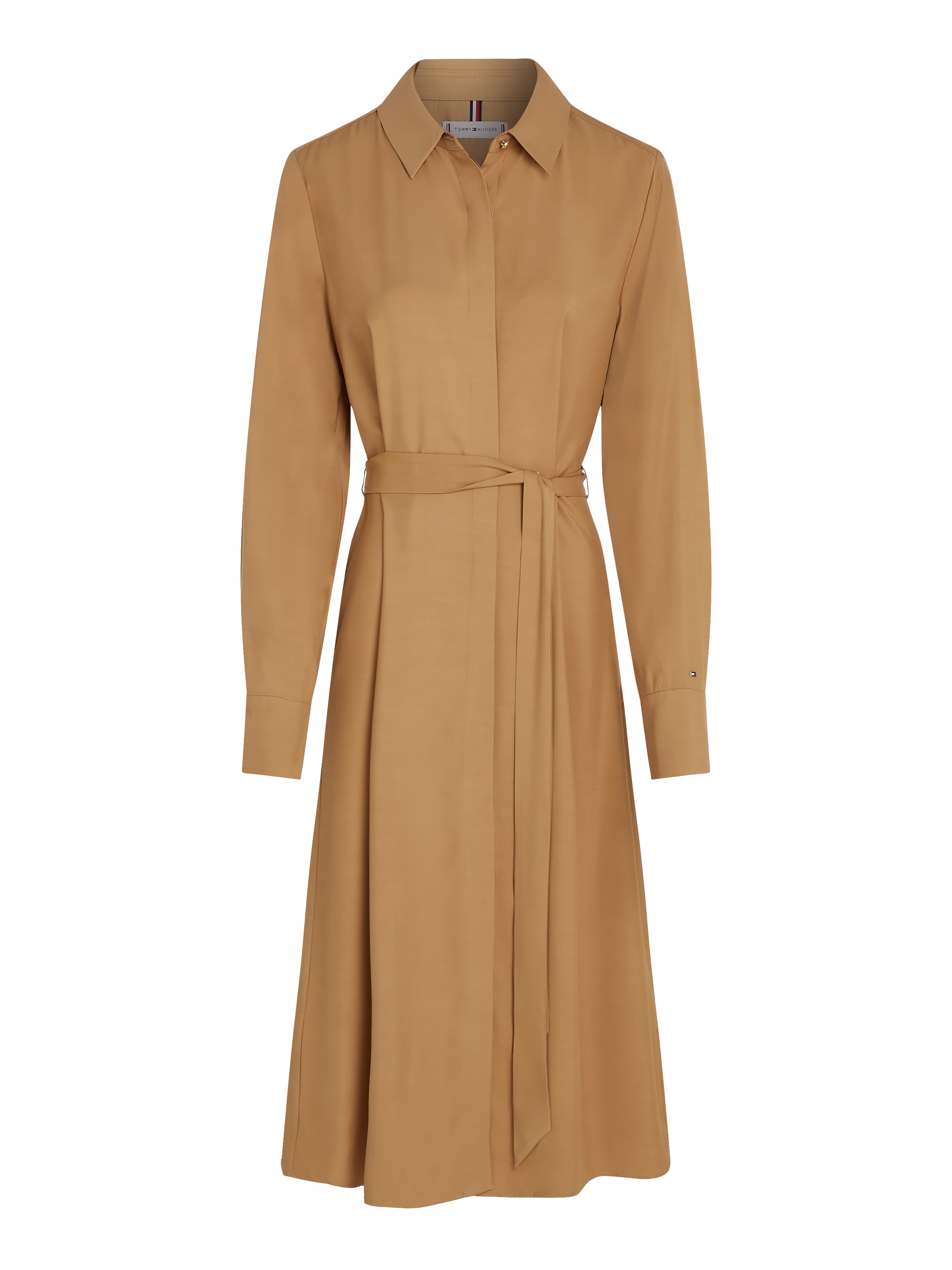 Tommy Hilfiger Hemdblusenkleid »FLUID VISCOSE SHIRT DRESS«, fließende Viskose Qualität
