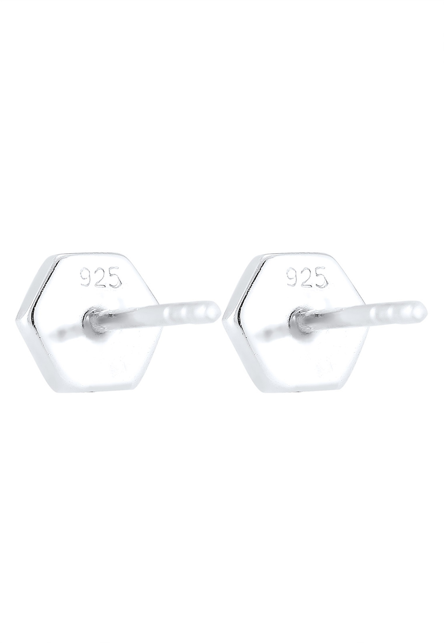 Elli Paar Ohrstecker »Ohrringe Ohrstecker Hexagon Stern Weiß 925 Sterling Silber, mit Kristallen von Swarovski®«