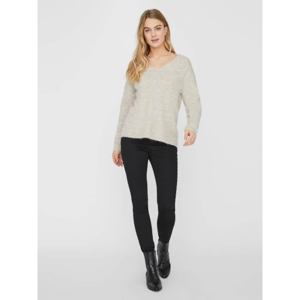 Vero Moda V-Ausschnitt-Pullover »VMCREWLEFILE LS V-NECK BLOUSE NOOS«