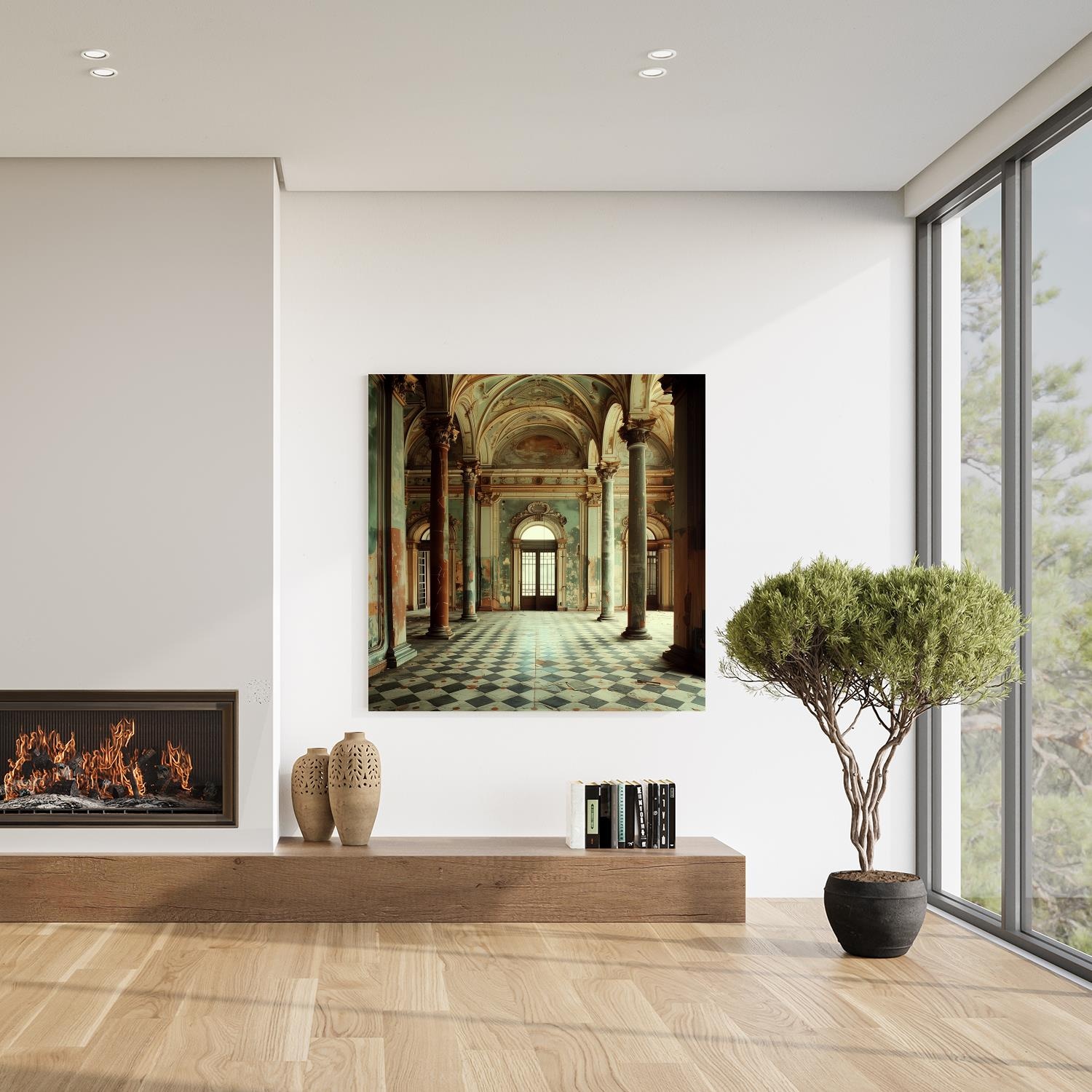 queence Acrylglasbild »Königshaus«, Architektonische Elemente-Elemente der Architektur-Gebäude-Innenarchitektur-Kunst, (1 St.), Fine Art-Print in Galeriequalität