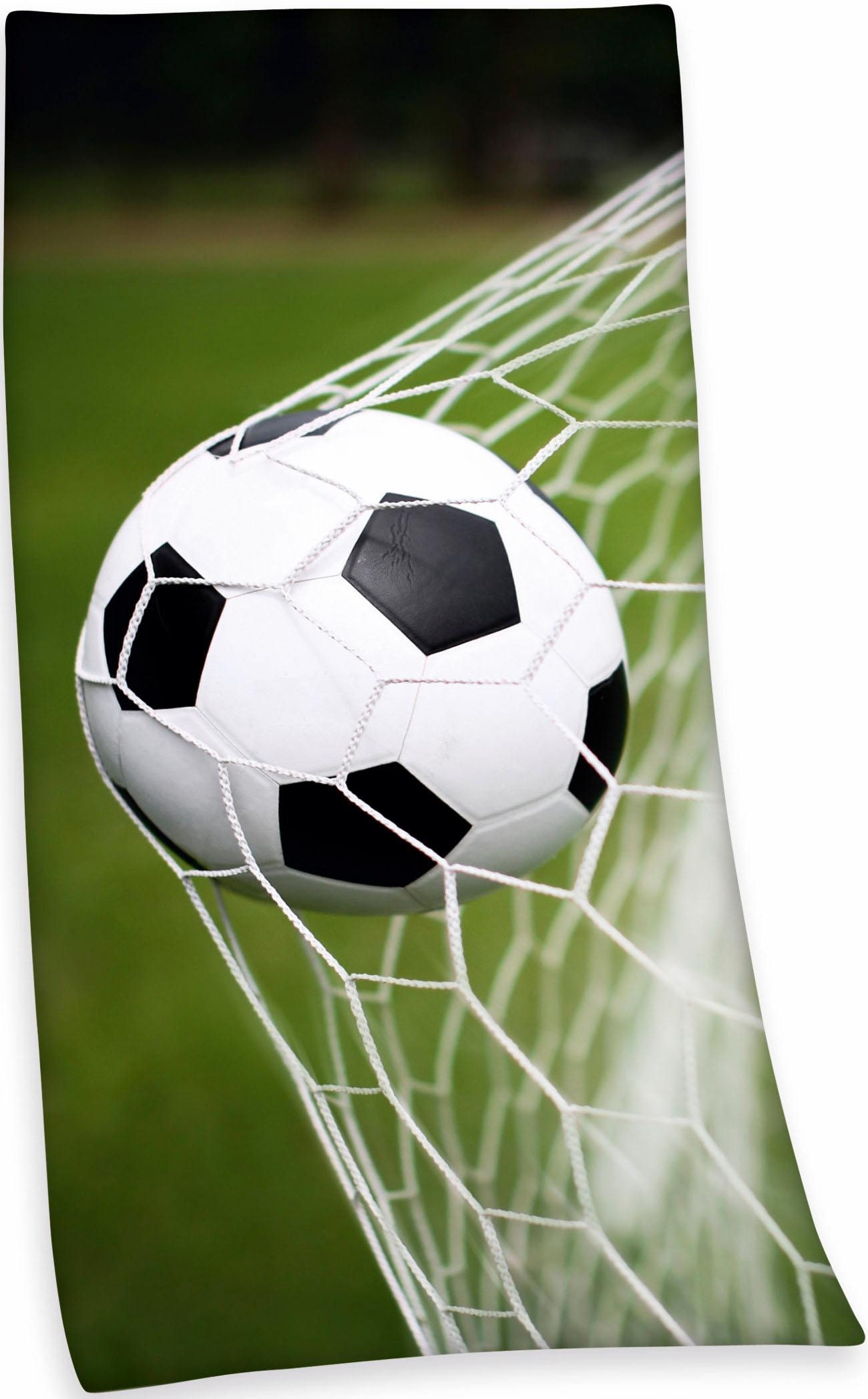 Badetuch »Fußball«, (1 St., Badetuch 75 x 150 cm), mit Fußballmotiv