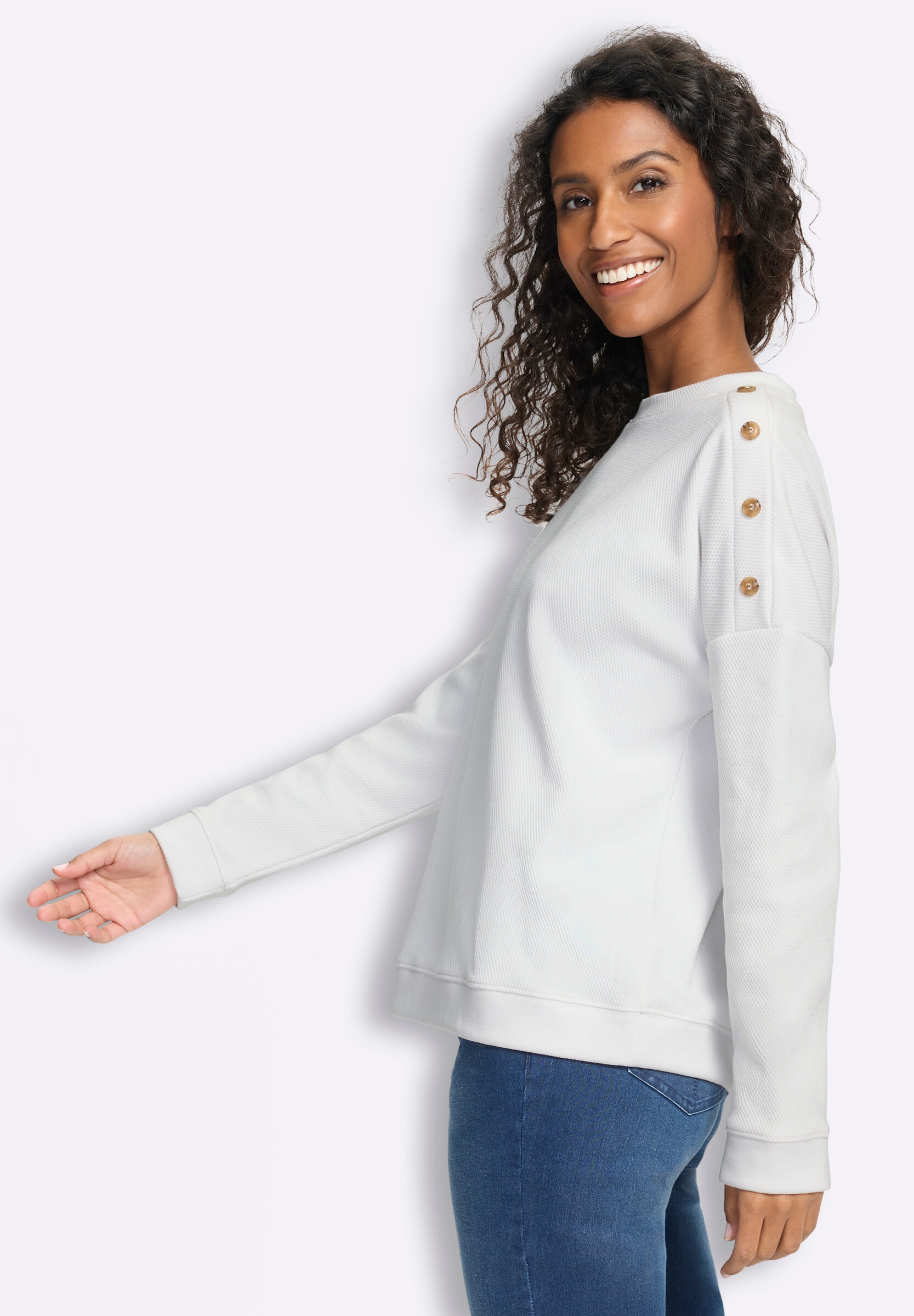 heine T-Shirt »Shirt Langarmshirt mit Waffelstruktur«