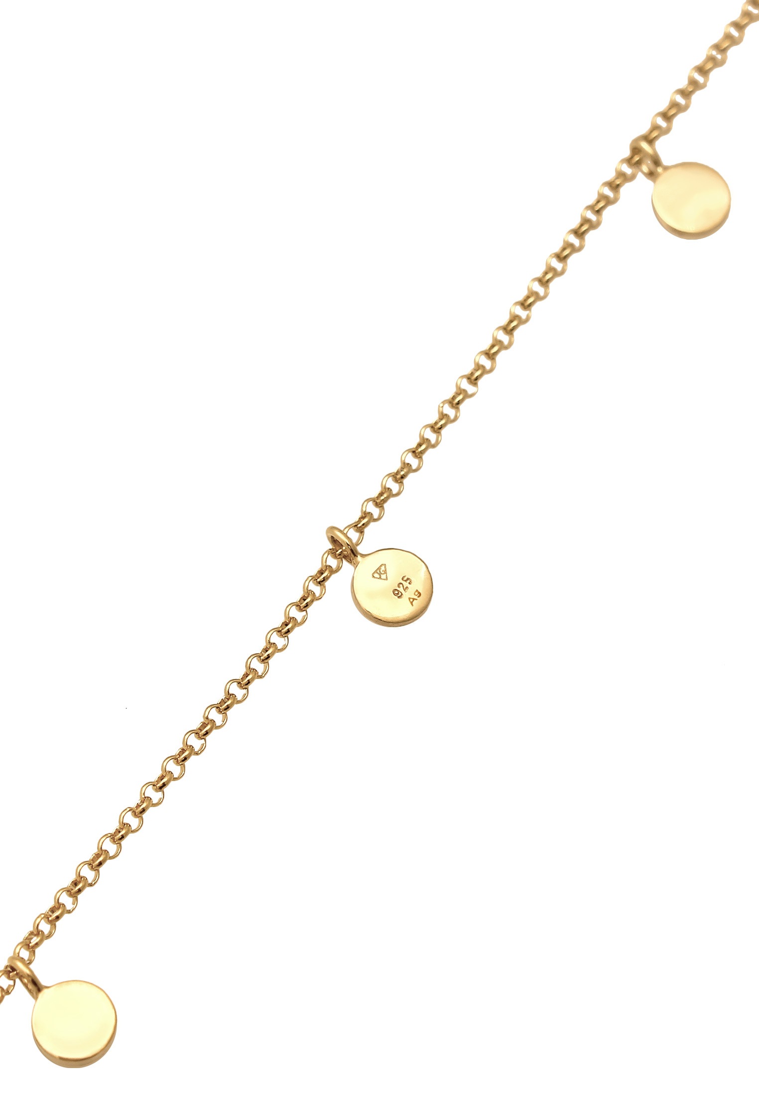 Elli Choker »Halskette Choker Plättchen Coin Poliert 925 Silber«