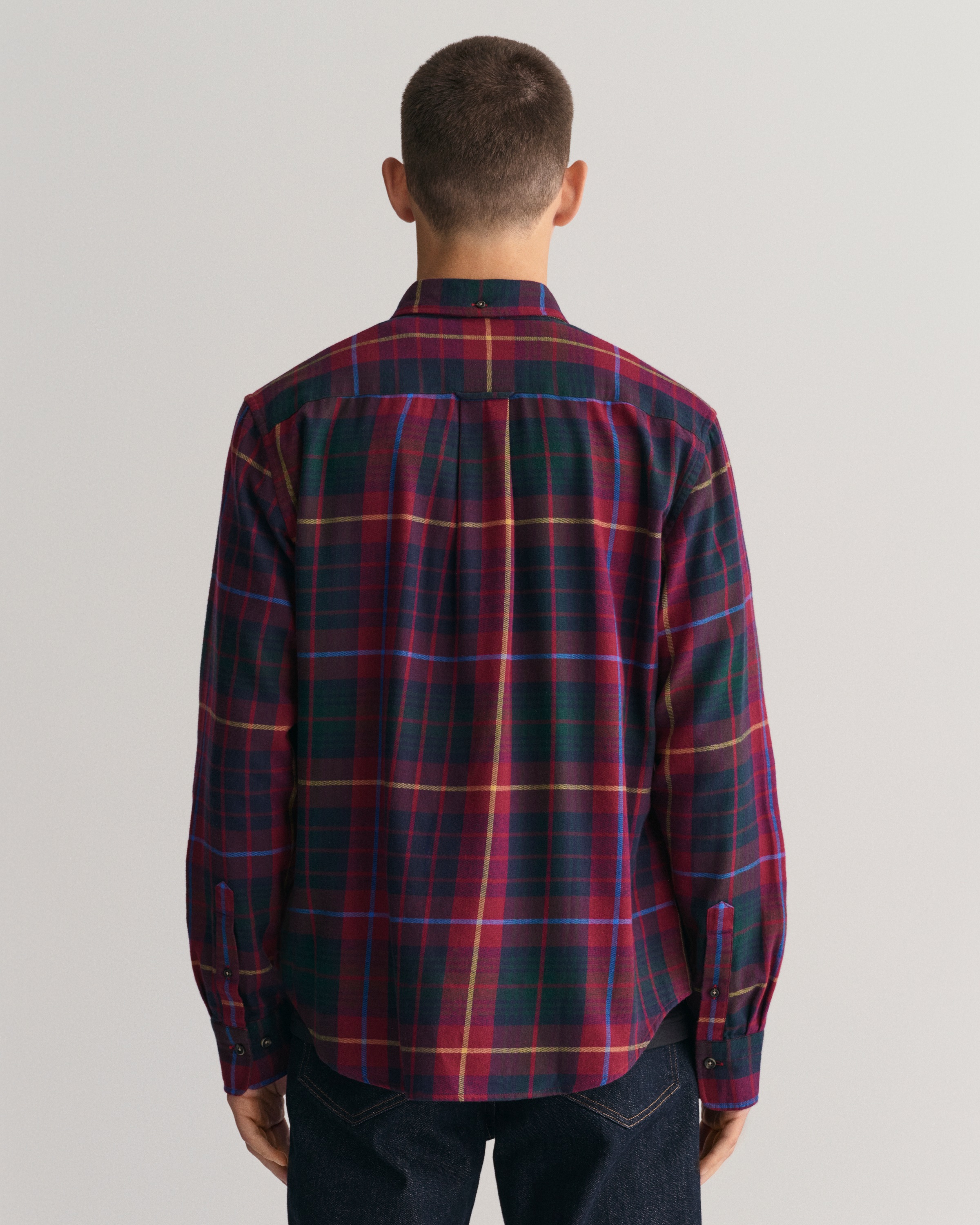 Gant Langarmhemd »Regular Fit Flannel Kariert dicker pflegeleicht warm«