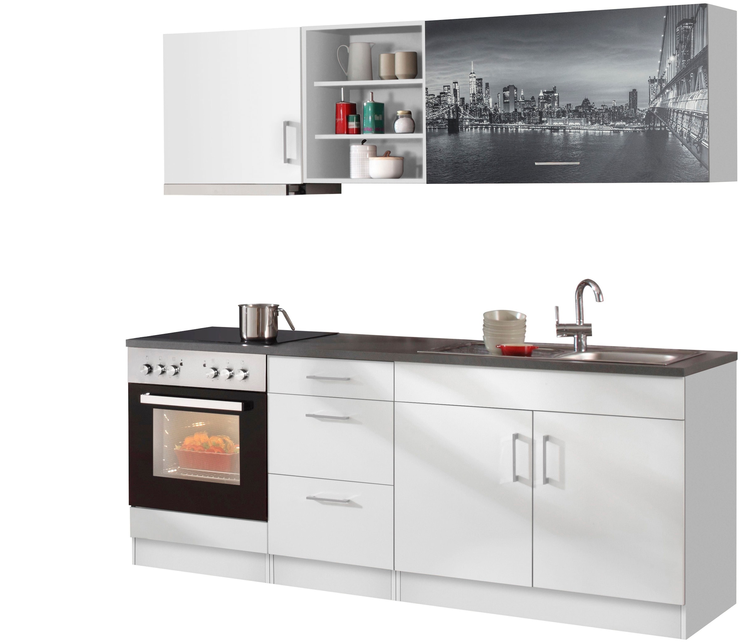 HELD MÖBEL Küchenzeile »Paris«, mit E-Geräten, Breite 210 cm kaufen online  bei OTTO