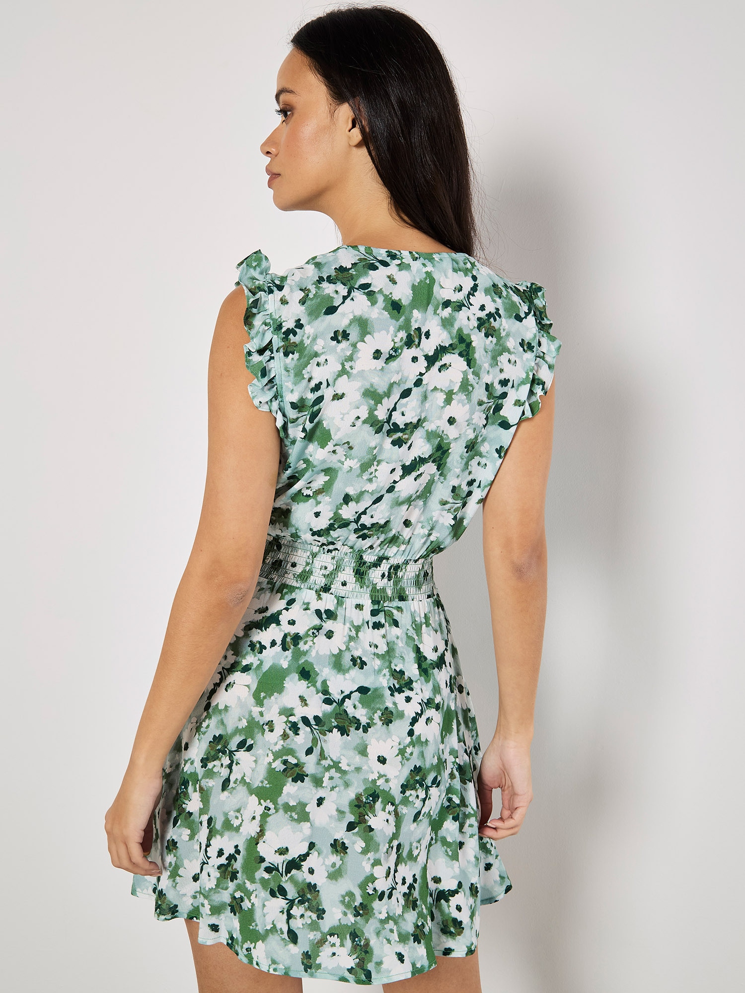 Apricot Minikleid »Minikleid« mit Rüschenärmeln