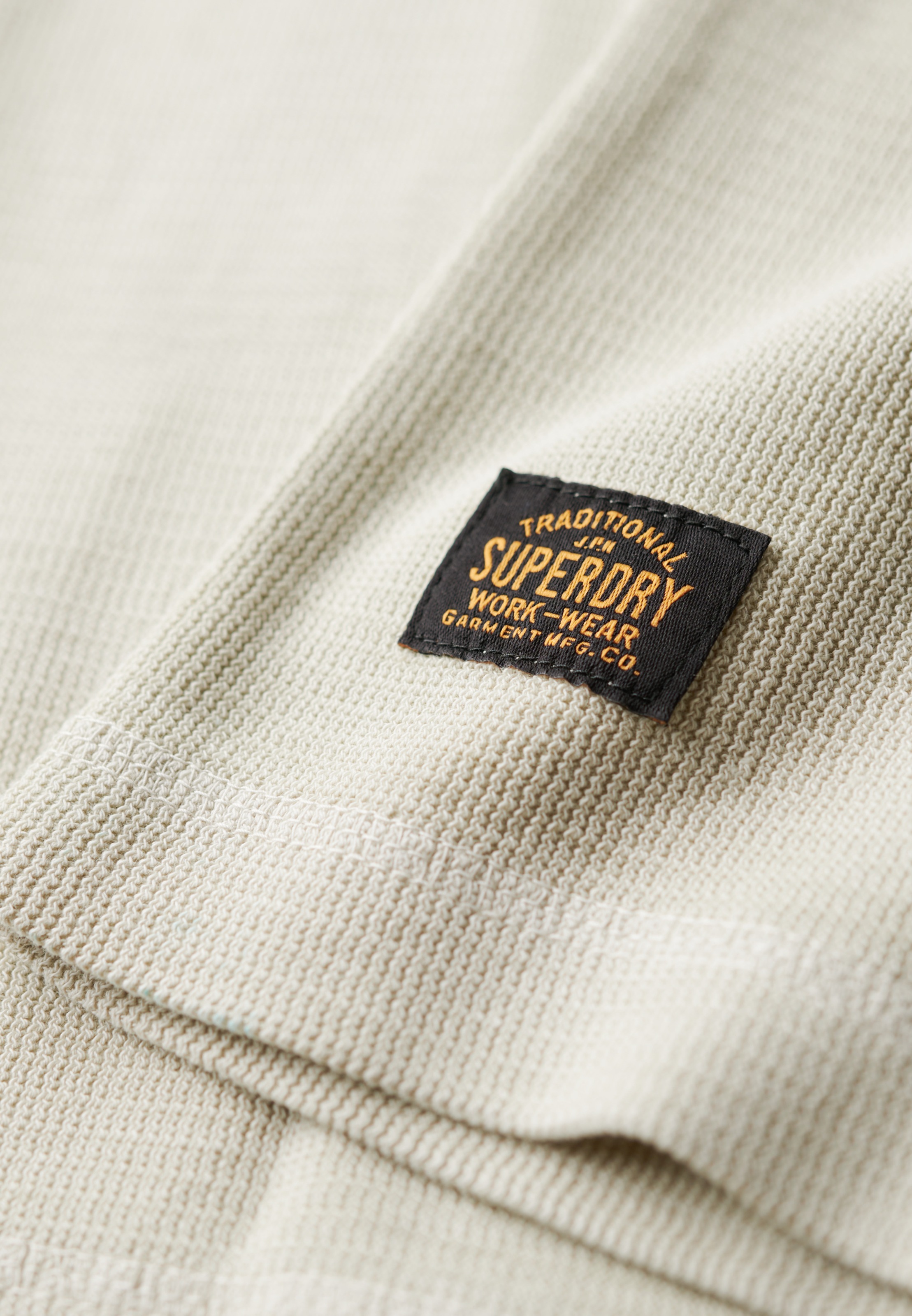 Superdry Langarmshirt »WAFFLE LONG SLEEVE HENLEY TOP«
