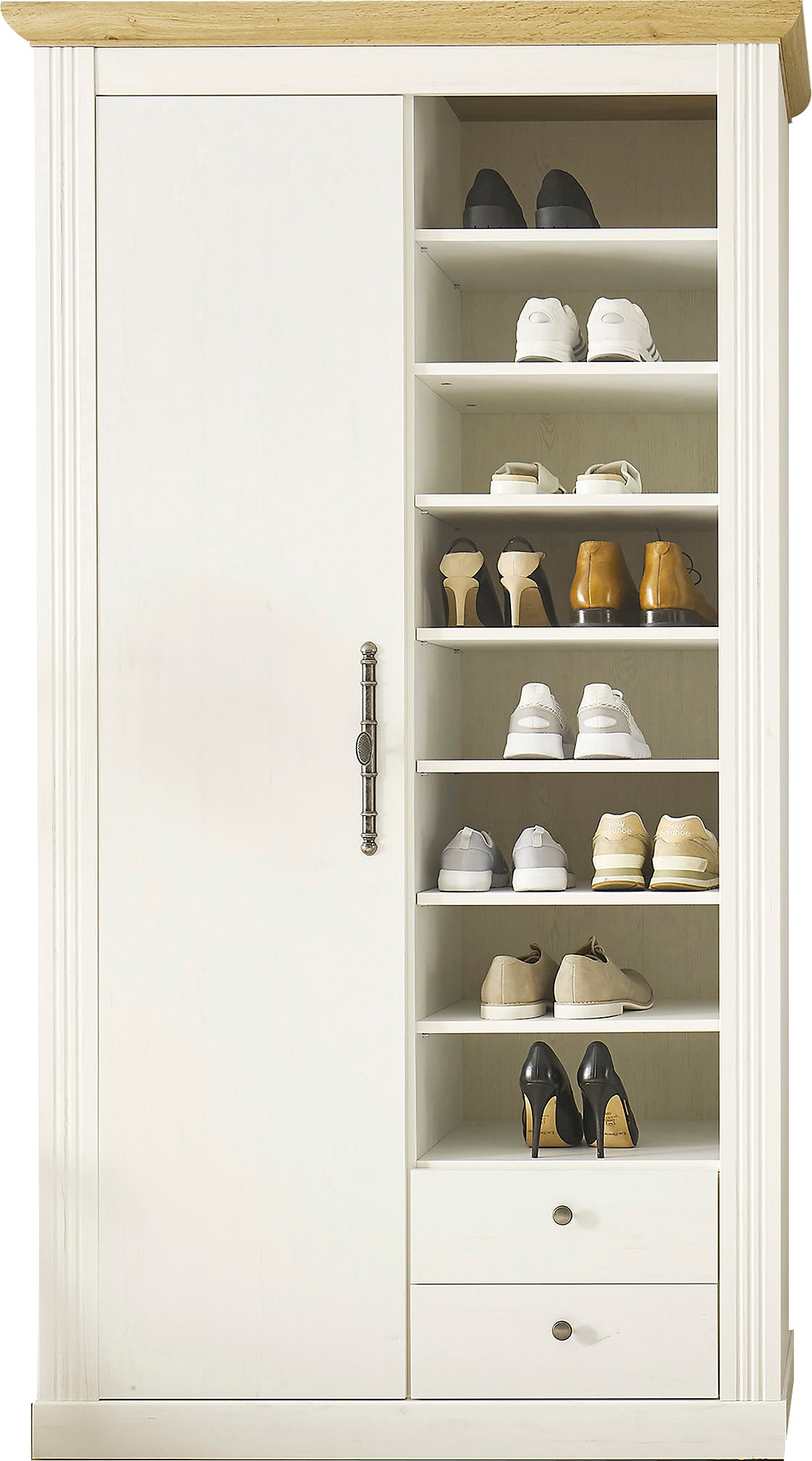 Home affaire Garderobenschrank »WESTMINSTER TOPSELLER!«, (Breite ca. 108 cm), im romantischen Landhausstil
