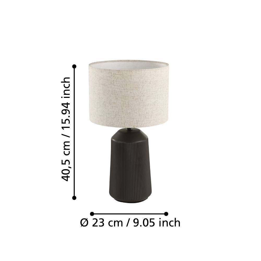 EGLO Tischleuchte »CAPALBIO« E27 1 Stk. Nachttischlampe, Keramik, E27 Fassung