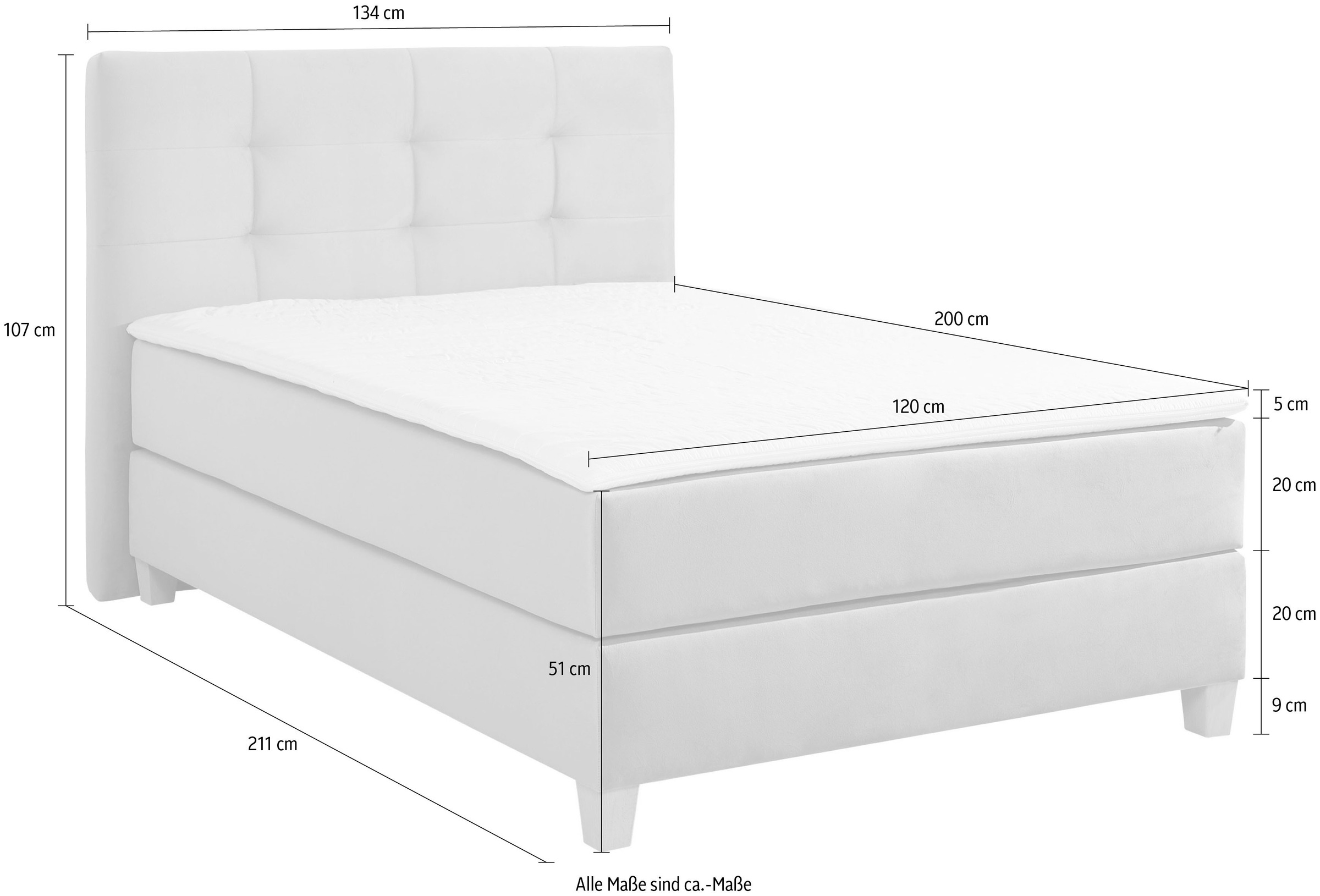 Home affaire Boxspringbett »Moulay«, inkl. Topper, in 3 Härtegraden, TFK auch in Härtegrad 4