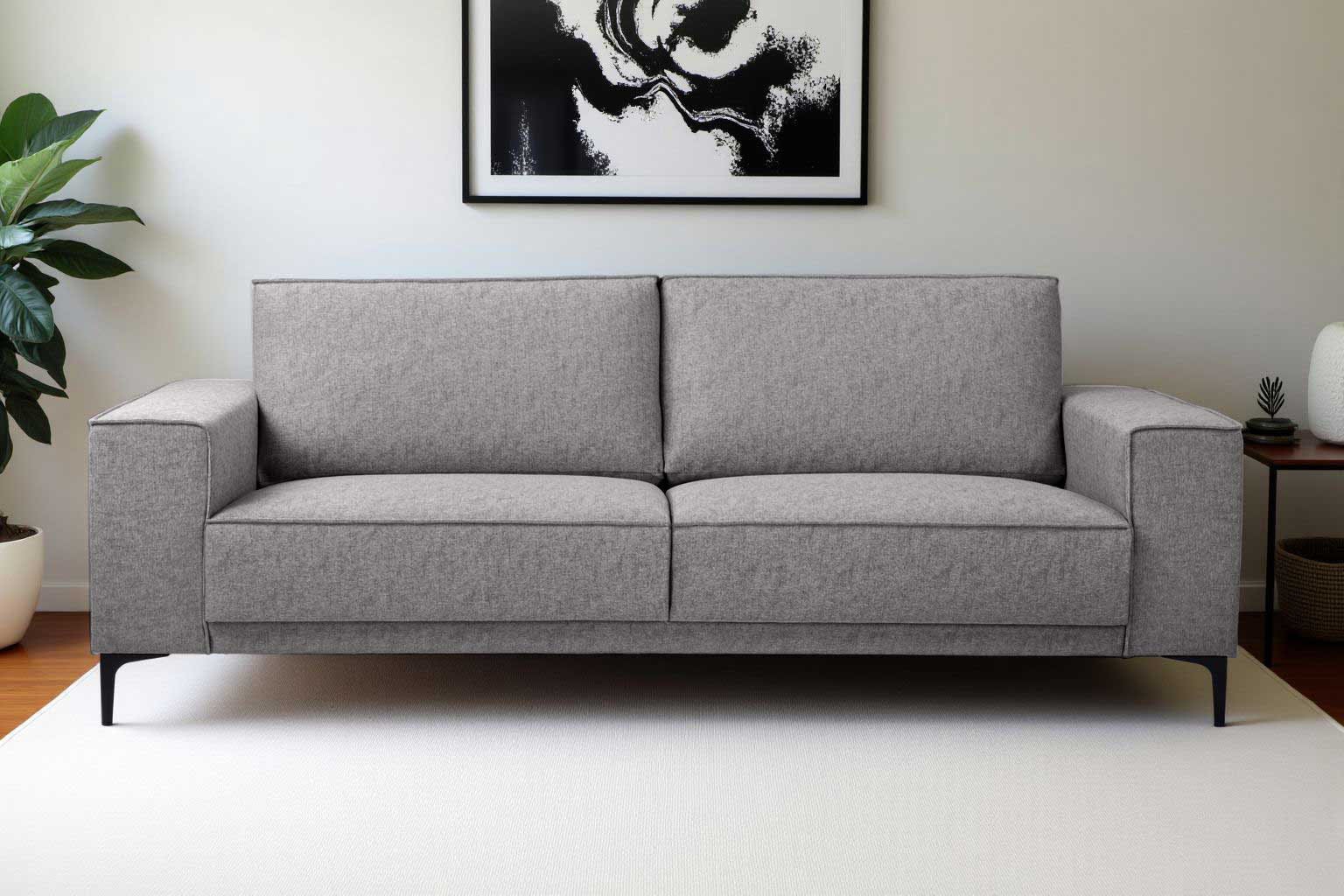 OTTO home 3-Sitzer »OLAND, B: 224 cm - Skandi-Design« Struktur, Flachgewebe, Luxus-Microfaser, Boucle