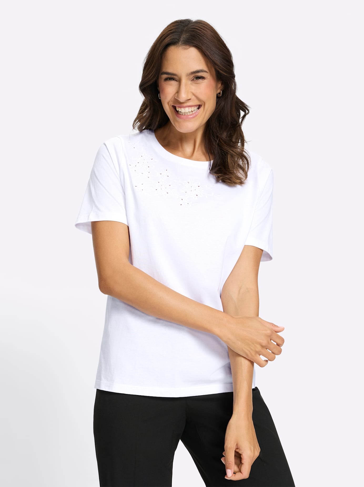 Inspirationen Rundhalsshirt »Baumwoll-Shirt« 1 tlg.