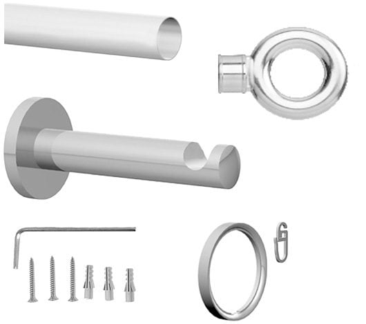 indeko Gardinenstange »Tarent«, 1 läufig-läufig, Fixmaß, Komplett-Set inkl.  Ringen und Montagematerial im OTTO-Shop