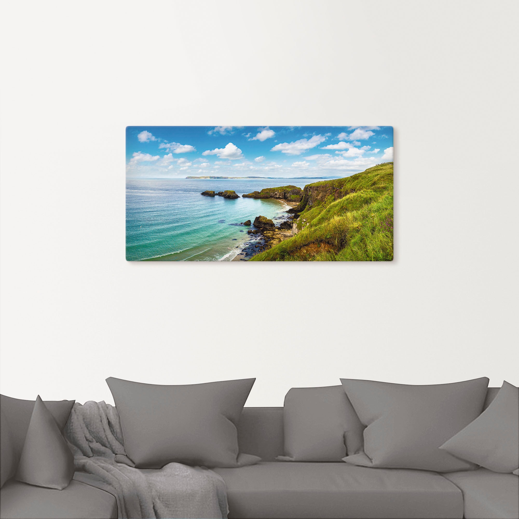 Artland Wandbild »Küstenweg in Carrick-a-Rede«, Gewässer, (1 St.), als Leinwandbild, Poster in verschied. Größen
