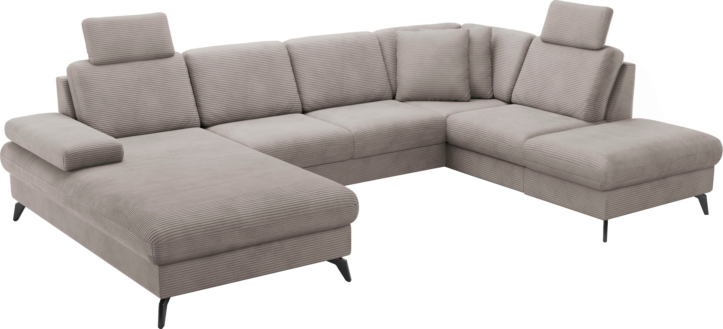 sit&more Wohnlandschaft »Morris Jubi U-Form«, inkl. Armteilfunktion und 1 Zierkissen, wahlweise mit Bettfunktion