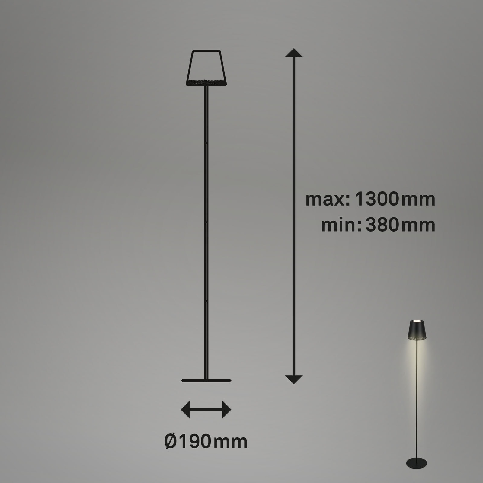 Briloner Leuchten Stehlampe »Stehleuchte KIKI« LED-Board | LED-Modul