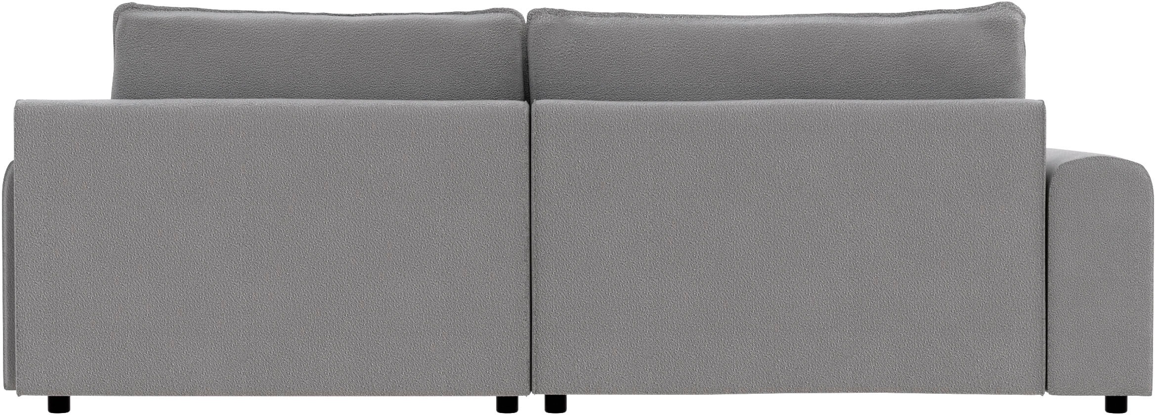 TRENDMANUFAKTUR Ecksofa »Fordon, Schlafsofa mit Bettkasten, Couch in L-Form, Breite 250 cm«, in Struktur fein LEO, haustierfreundlich, schlamm, Recamiere rechts