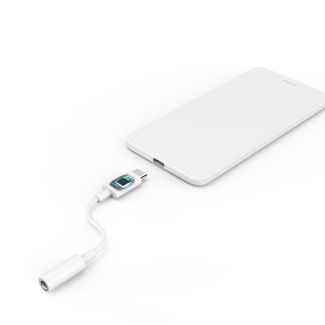 Hama Audio-Adapter »Aux-Adapter USB-C – 3,5-mm-Klinke-Buchse, Weiß«, USB-C zu 3,5-mm-Klinke
