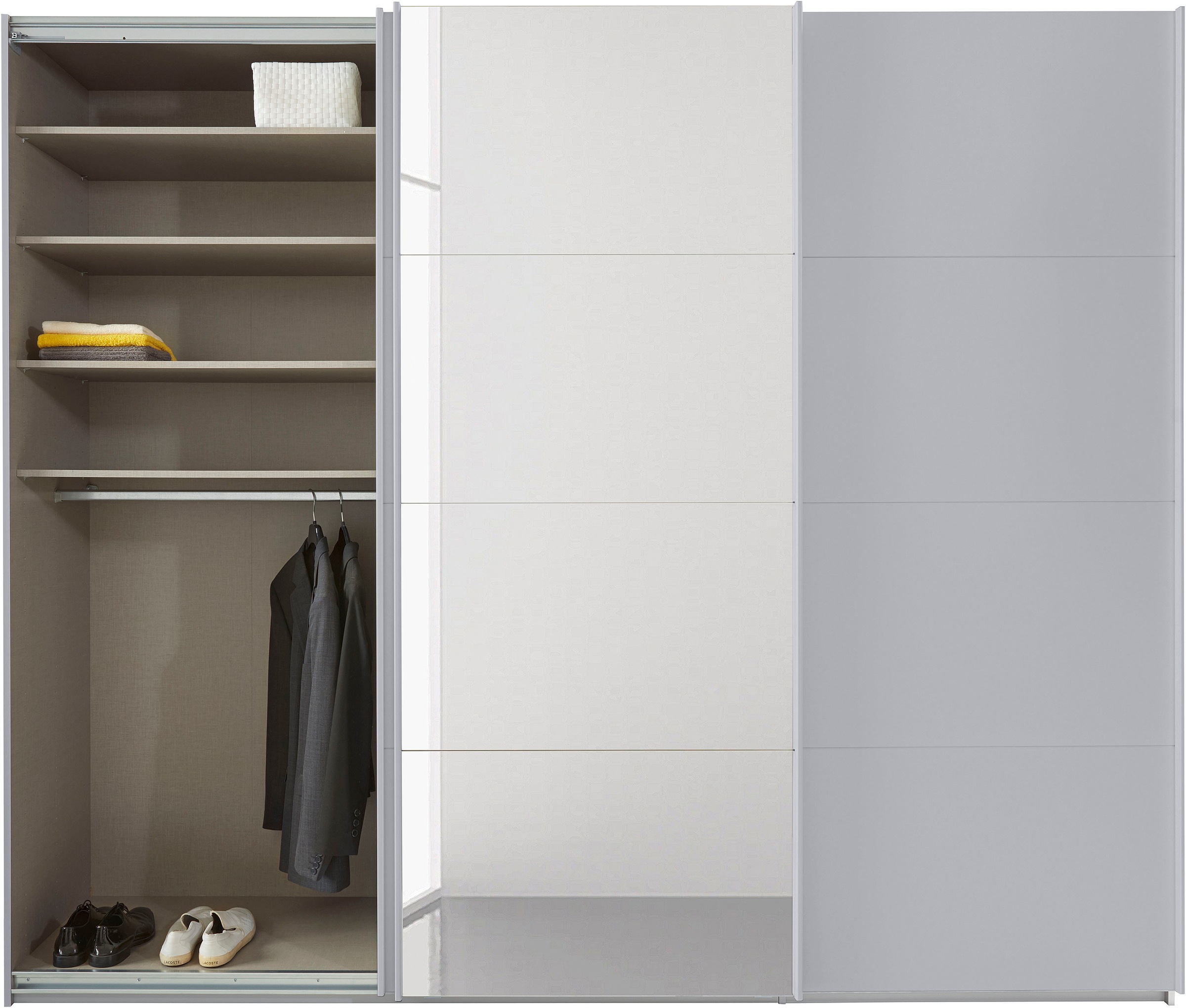rauch Schwebetürenschrank »Kleiderschrank Schrank Garderobe Ankleide TOPSELLER OTELI« 3 Ausstattungen BASIC/CLASSIC/PREMIUM (inkl. SOFT-CLOSE-FUNKTION),  Breiten 203/271/315/360 cm Höhen 210/229 cm MADE IN GERMANY