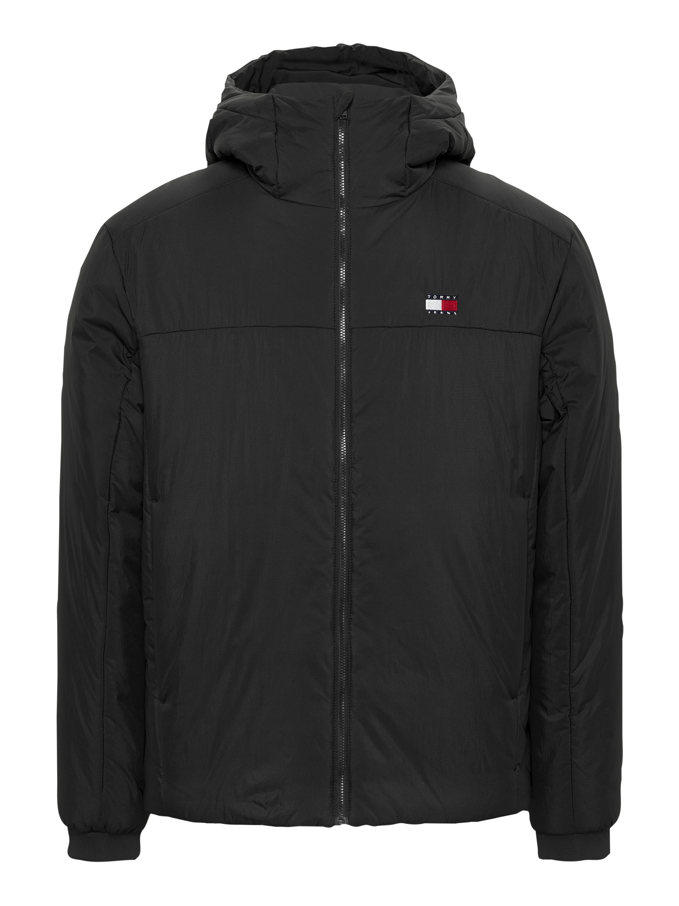 Tommy Jeans Kurzjacke »TJM LT POLY JACKET EXT«, mit Kapuze, mit Logostickerei